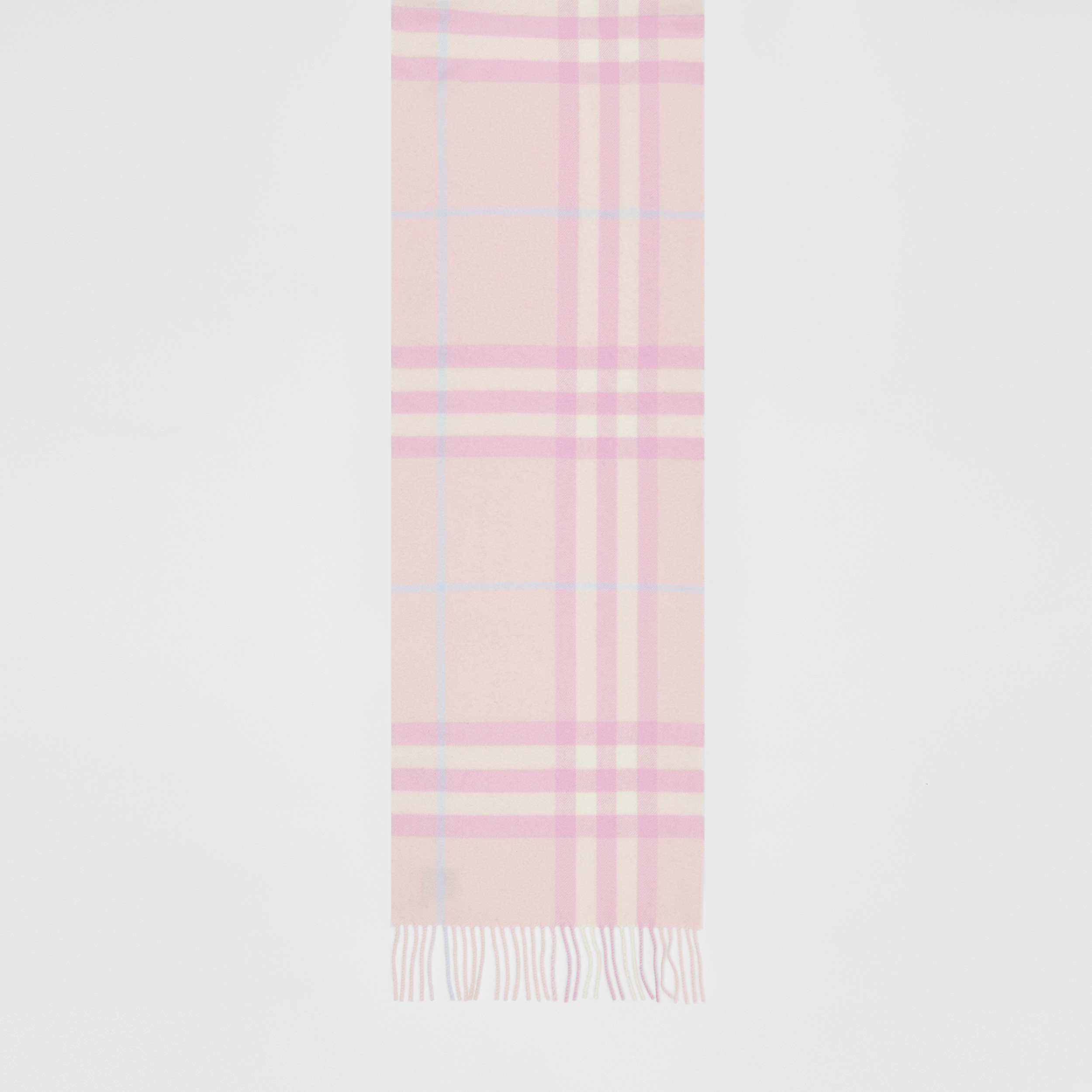 The Classic Check Cashmere Scarf in Soft Peach | Burberry® Official - 4