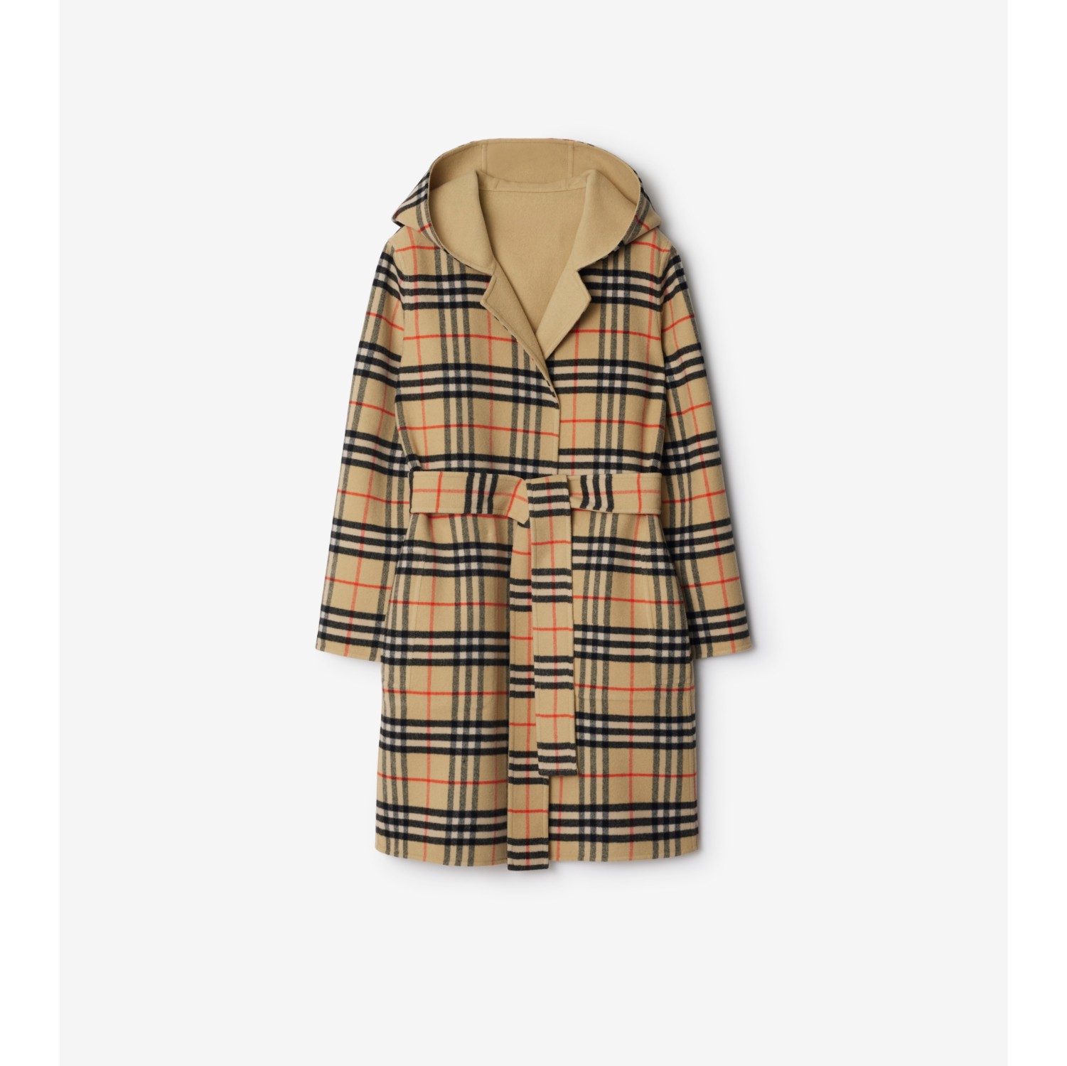 Mid-length Reversible Wool Car Coat