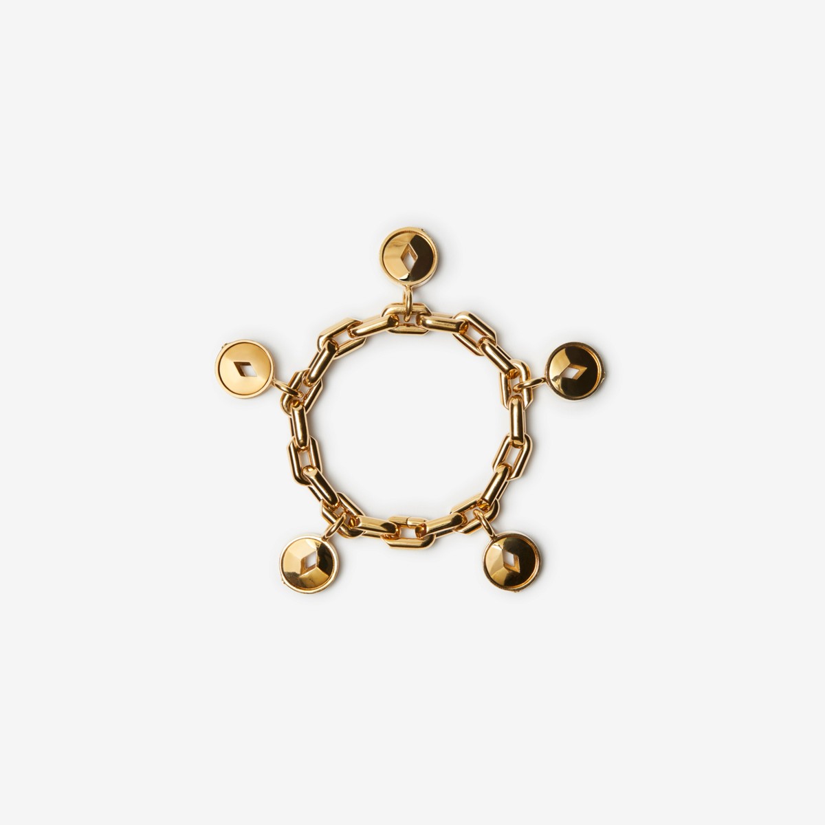 Burberry Gold-plated Hollow Medallion Bracelet