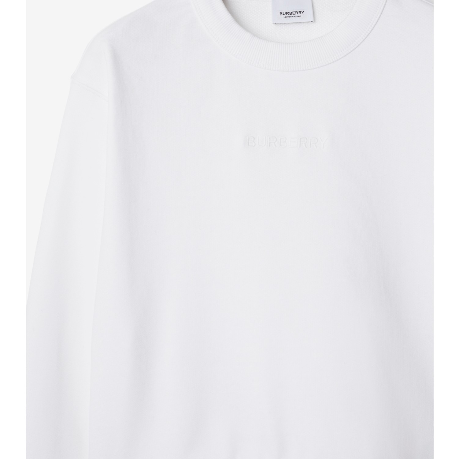 Cotton Sweatshirt in White - Women | Burberry® Official