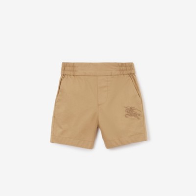 Burberry Kids' Childrens Ekd Cotton Twill Chino Shorts In Archive