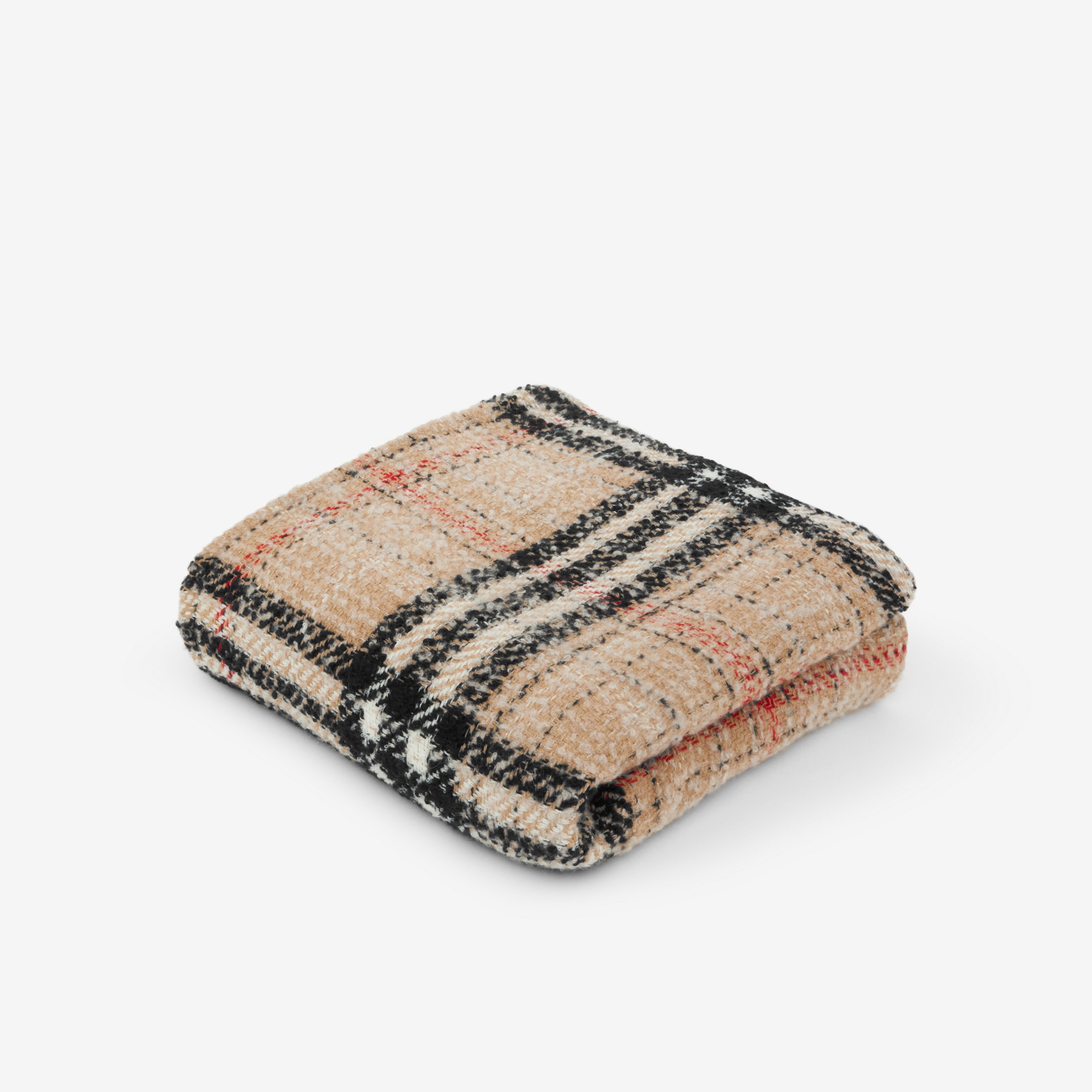Coperta in tweed di misto seta e cashmere con motivo tartan (Beige Archivio) | Sito ufficiale Burberry® - 2
