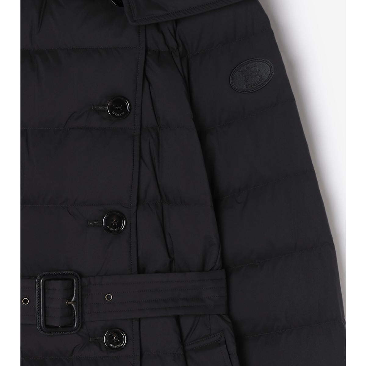  Check Mid-length Nylon Audley Puffer Coat