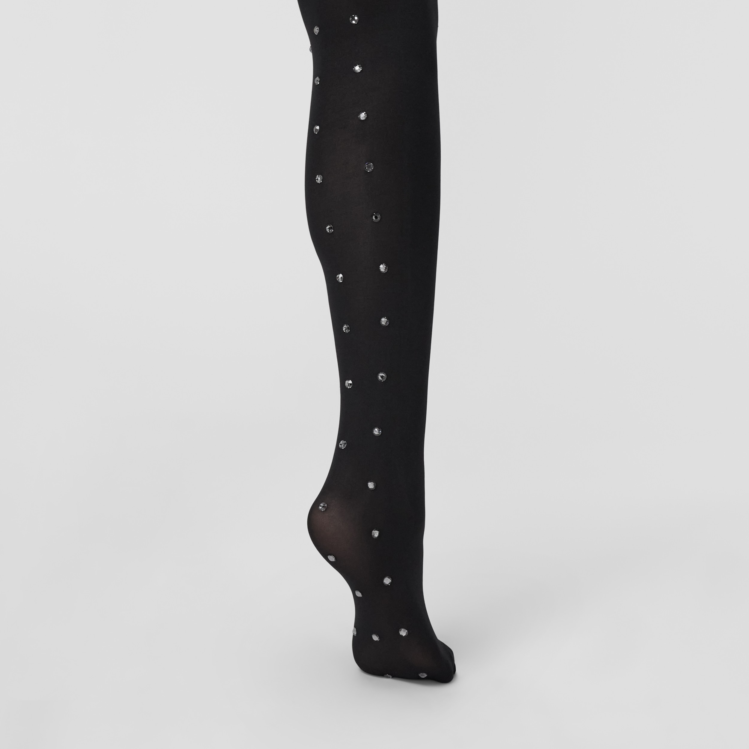 Crystalembellished Tights Exclusive Capsule Collection in Black