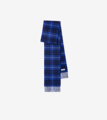 ナロー チェック カシミアスカーフ (ナイト) | Burberry®公式サイト