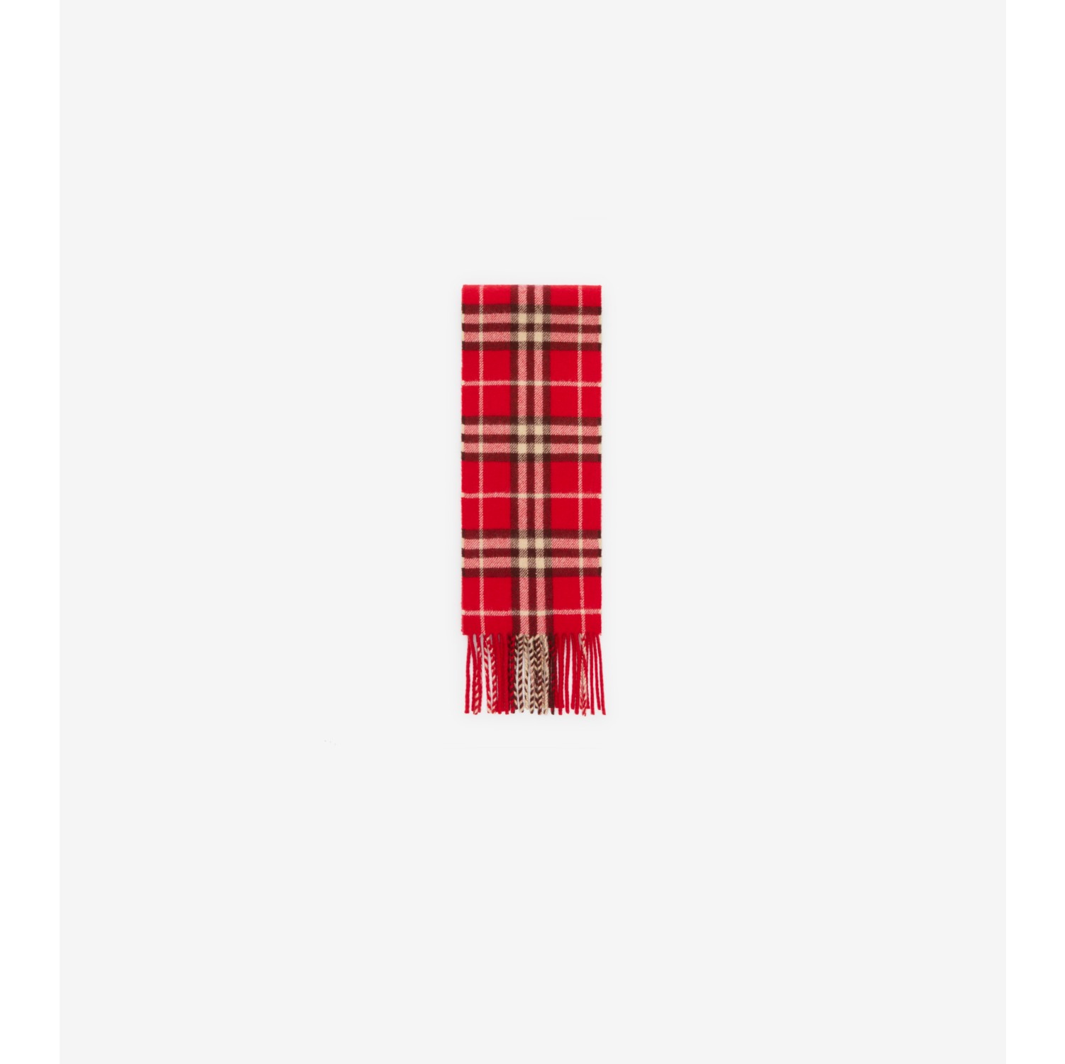Narrow Check Cashmere Scarf