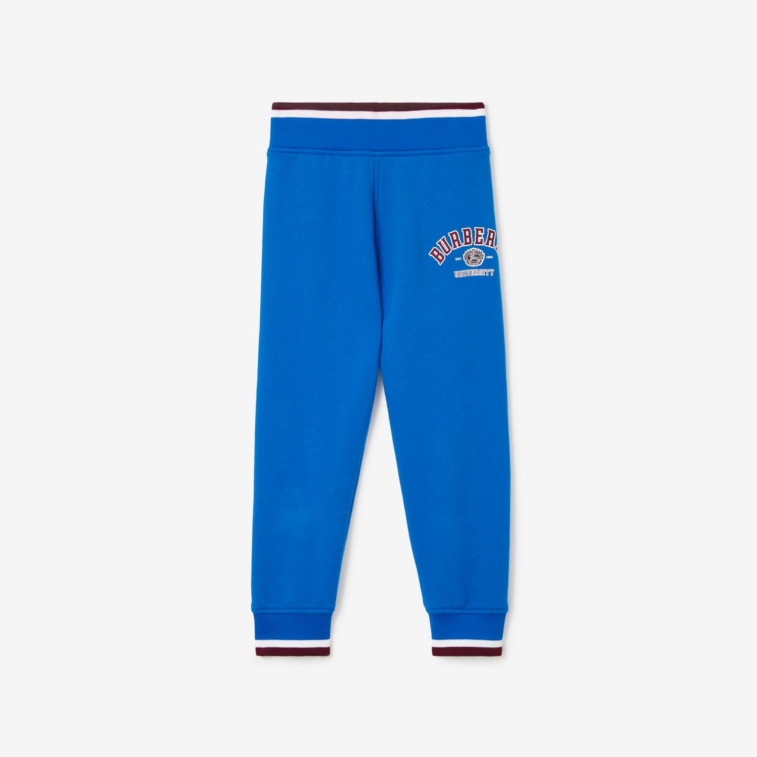 Pantalones de jogging en algodón con motivo universitario (Azul Lona) | Burberry® oficial