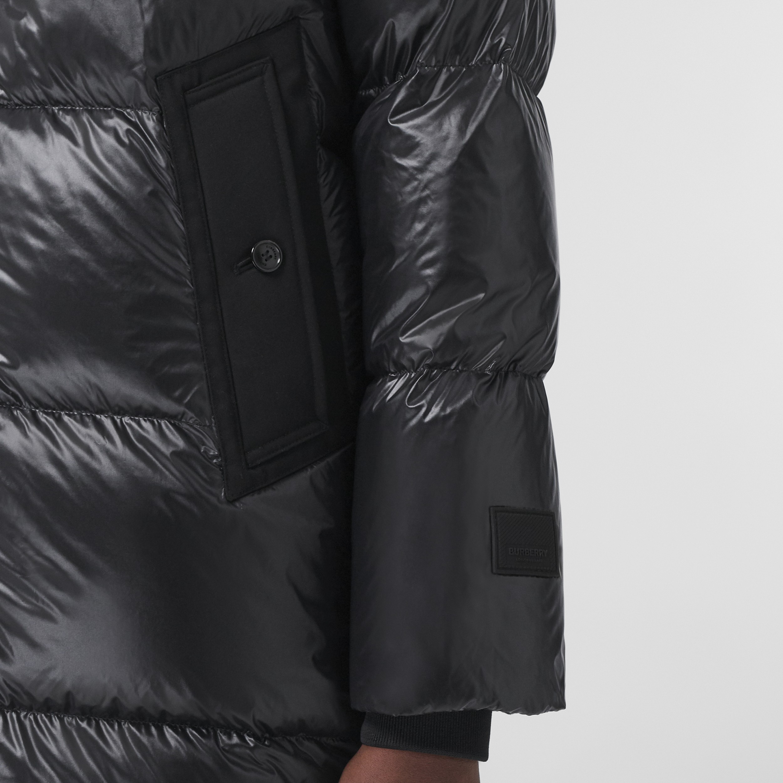 Recycled Nylon Puffer Coat with Detachable Warmer in Black - Women | Burberry® Official - 2