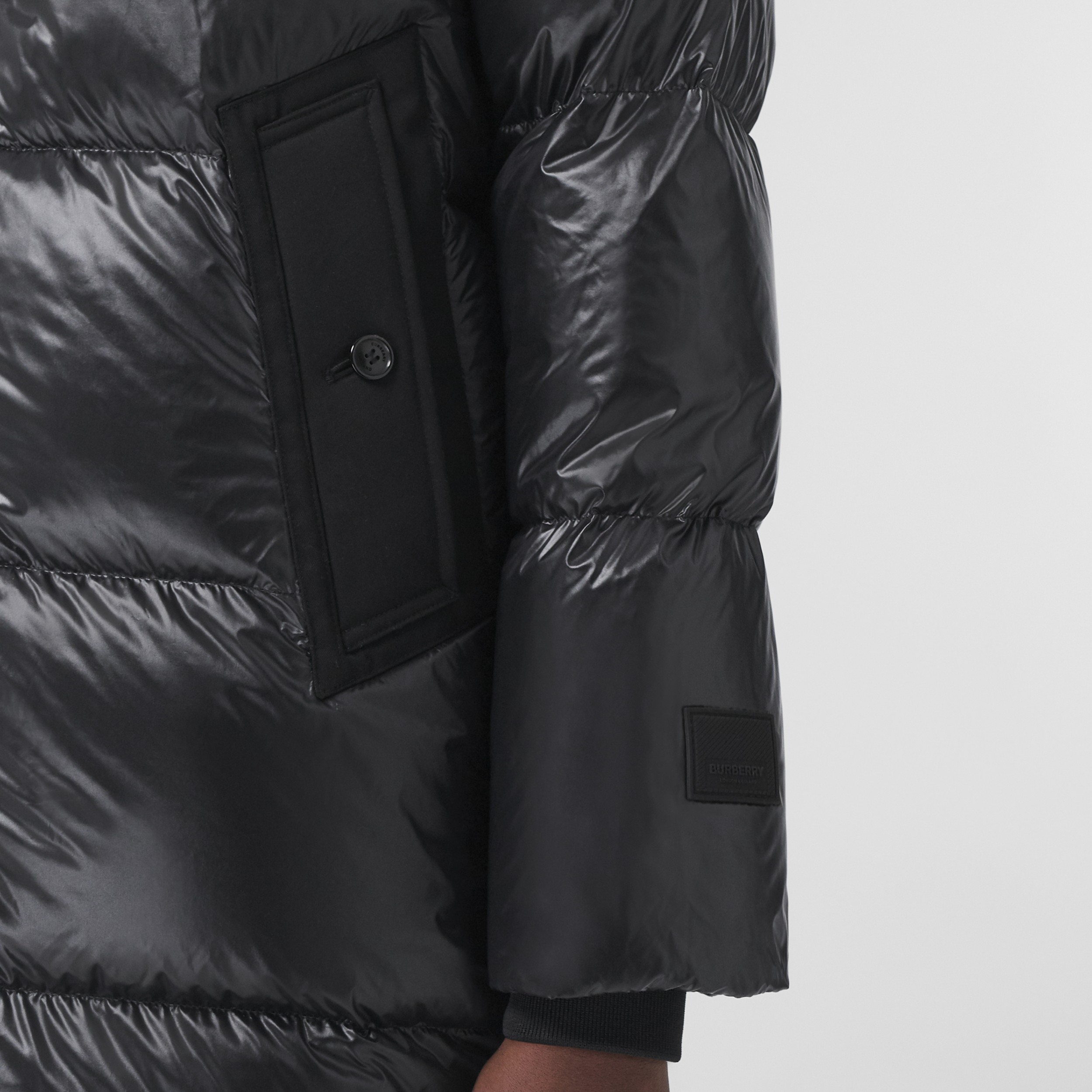 Nylon Puffer Coat with Detachable Warmer in Black - Women | Burberry ...