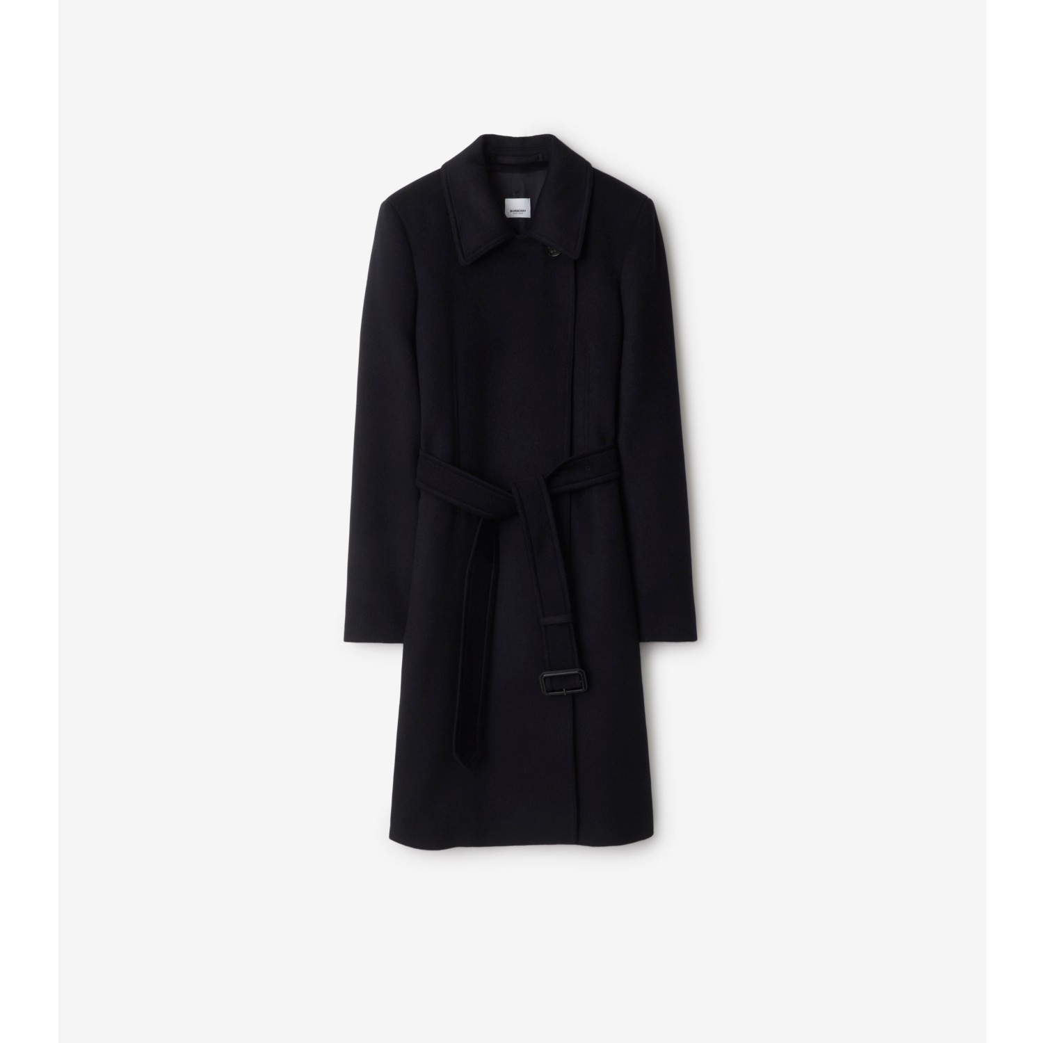 Burberry navy wool coat best sale