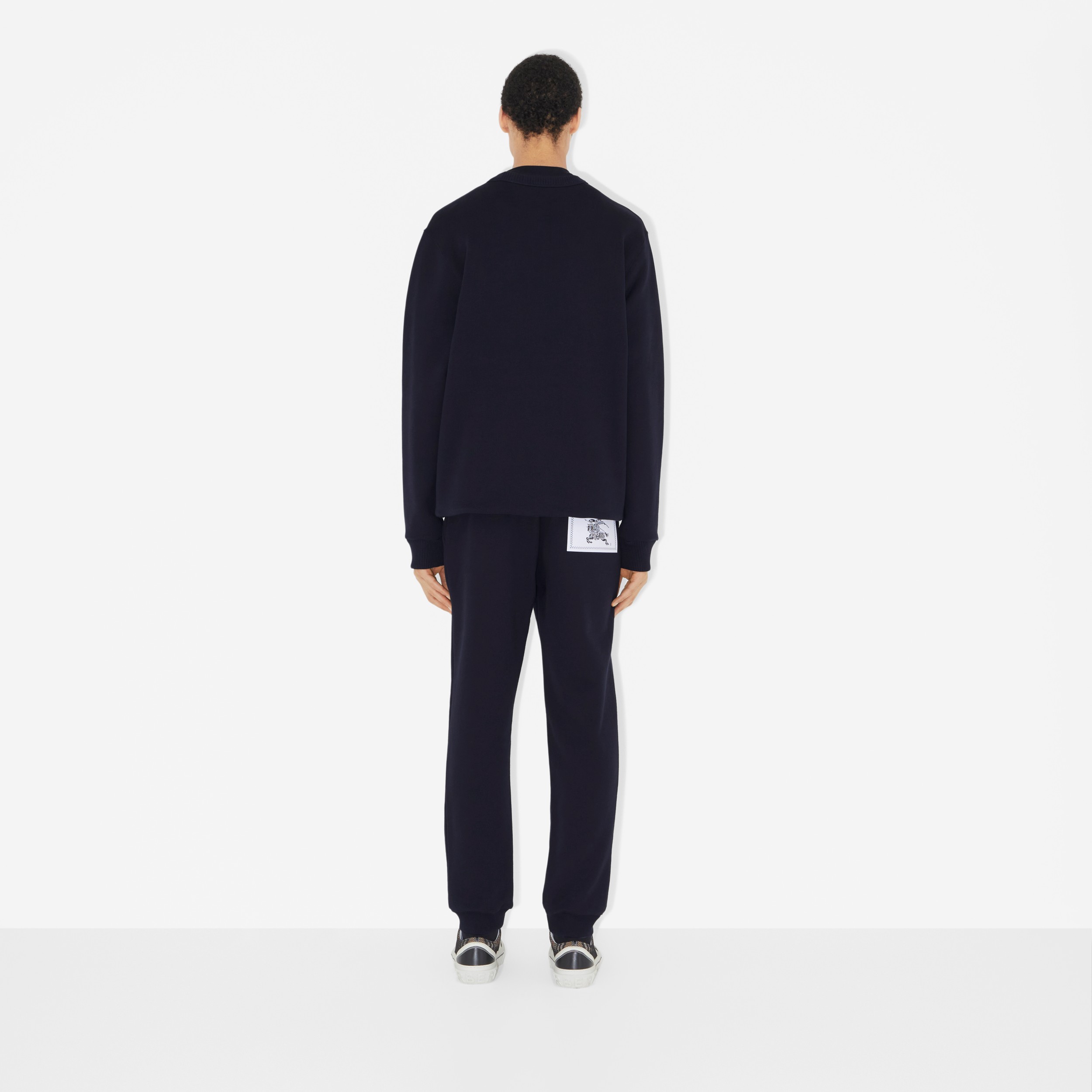Prorsum Label Cotton Jogging Pants in Smoked Navy - Men | Burberry® Official - 4