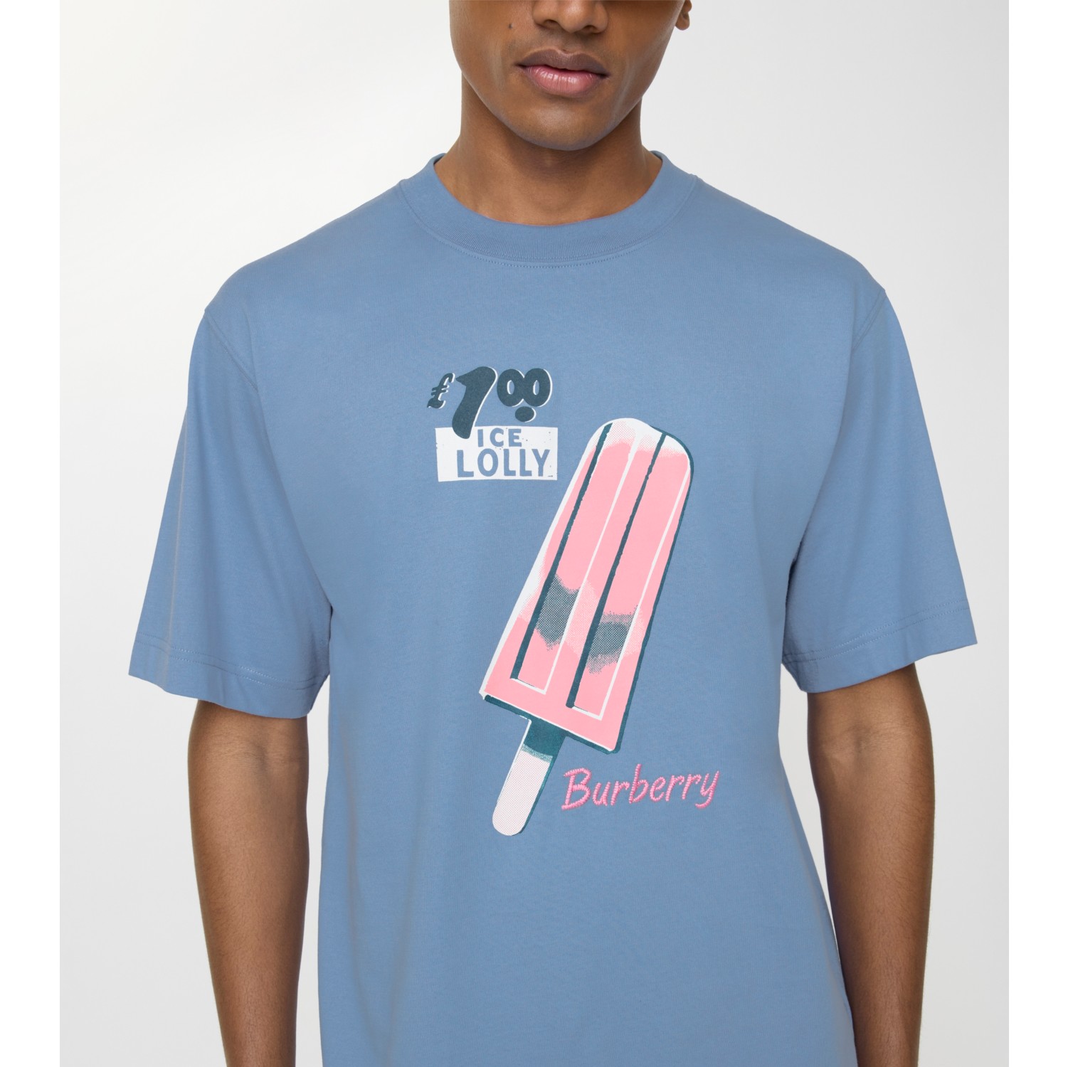 Ice Lolly Cotton T-shirt in Cornflower blue - Men | Burberry® Official