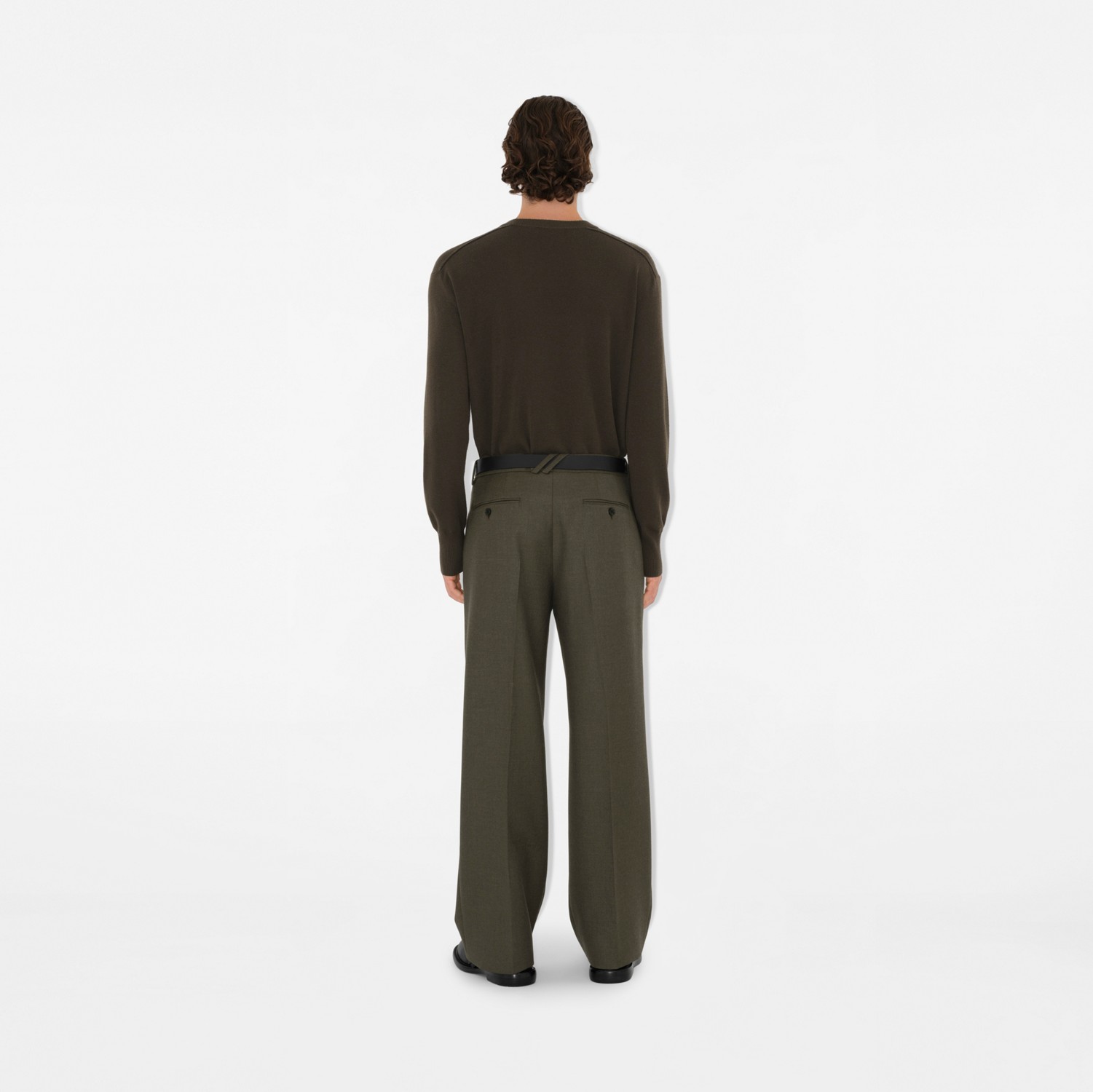 Wool Tailored Trousers in Loch melange - Men | Burberry Wool Tailored Trousers in Loch melange - Men | Burberry