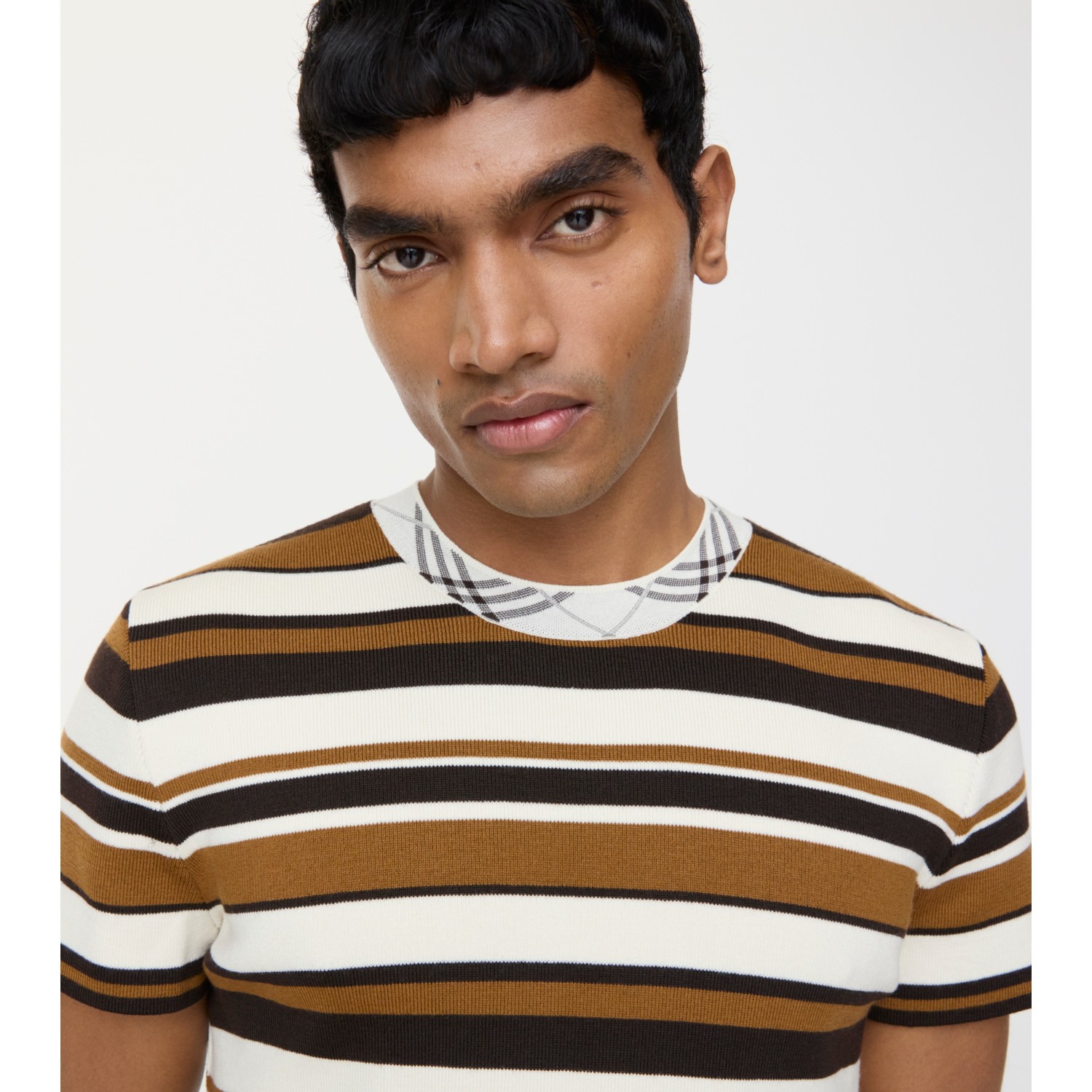 Striped Wool Blend T-shirt - thumbnail 3