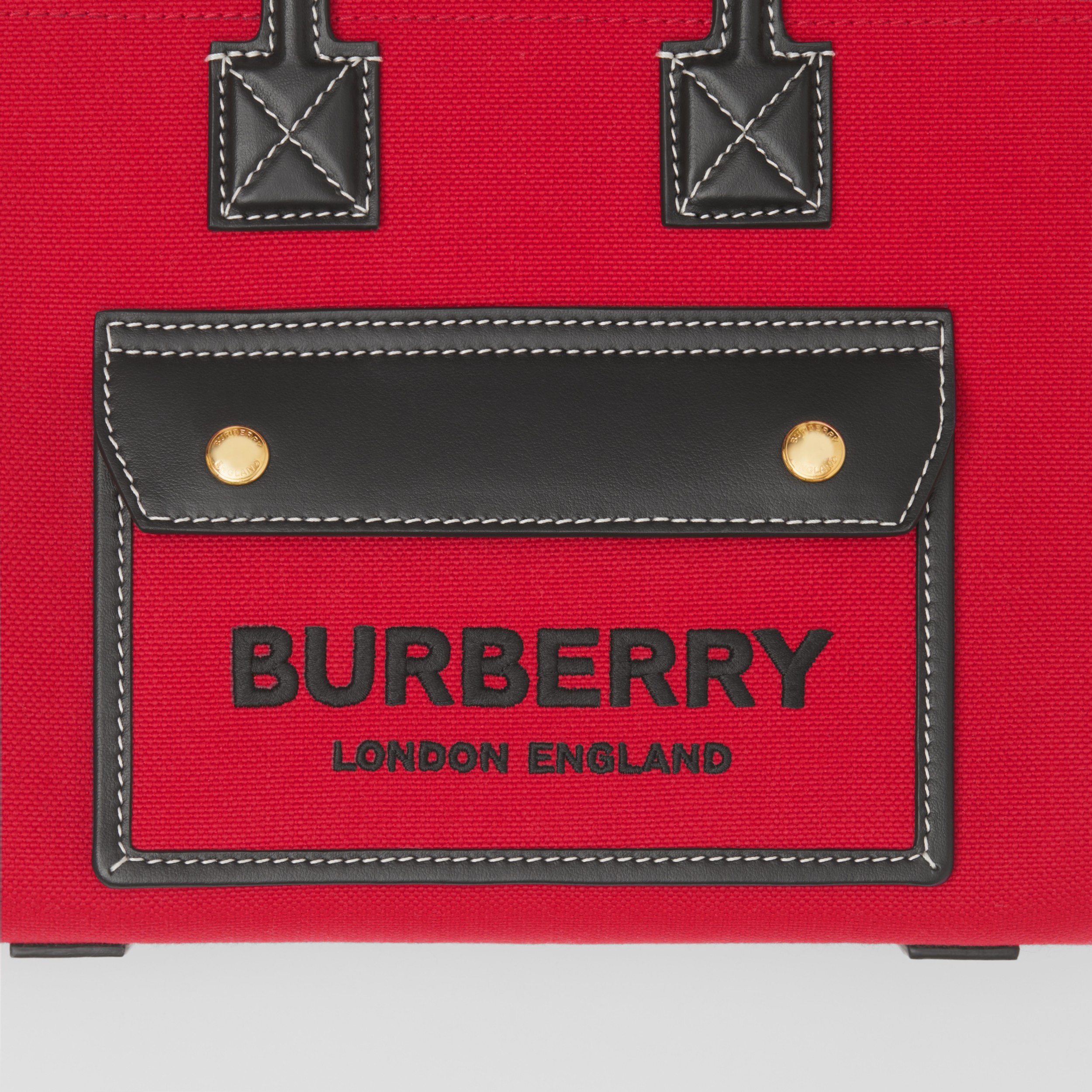 Mini Freya Tote in Red/black - Women | Burberry® Official - 2
