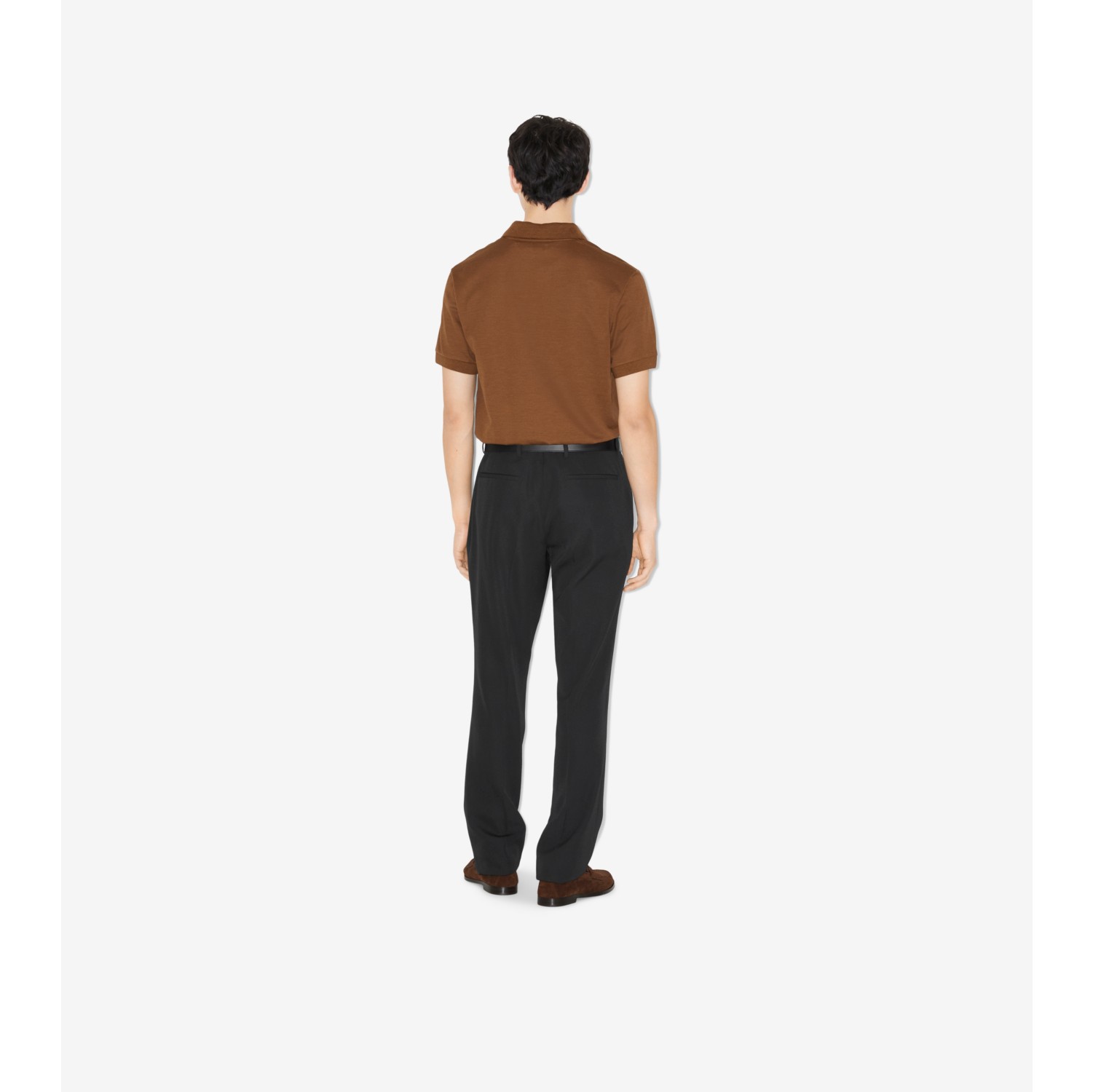 Brown burberry polo clearance shirt