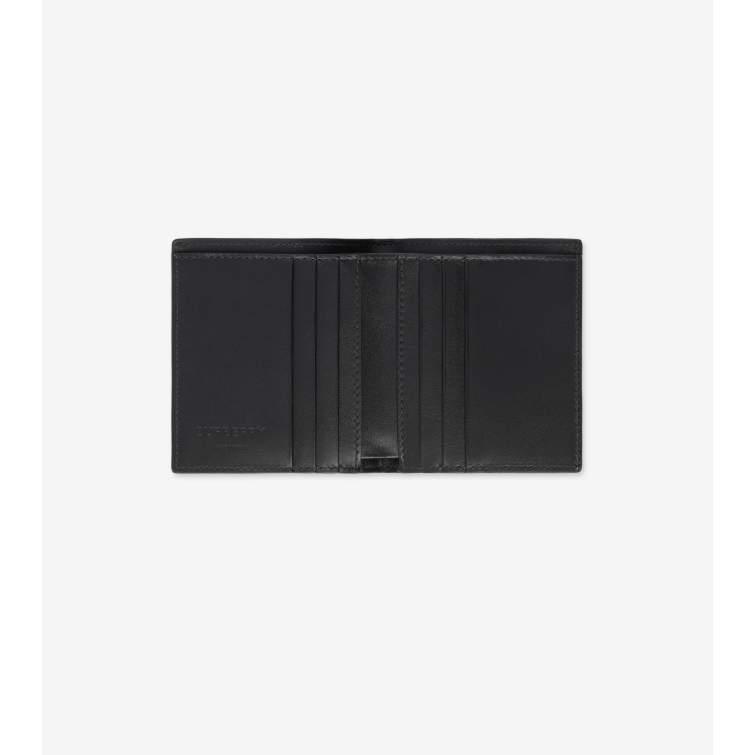 Check Folding Card Case in Charcoal - Men, Canvas | Burberry® Official