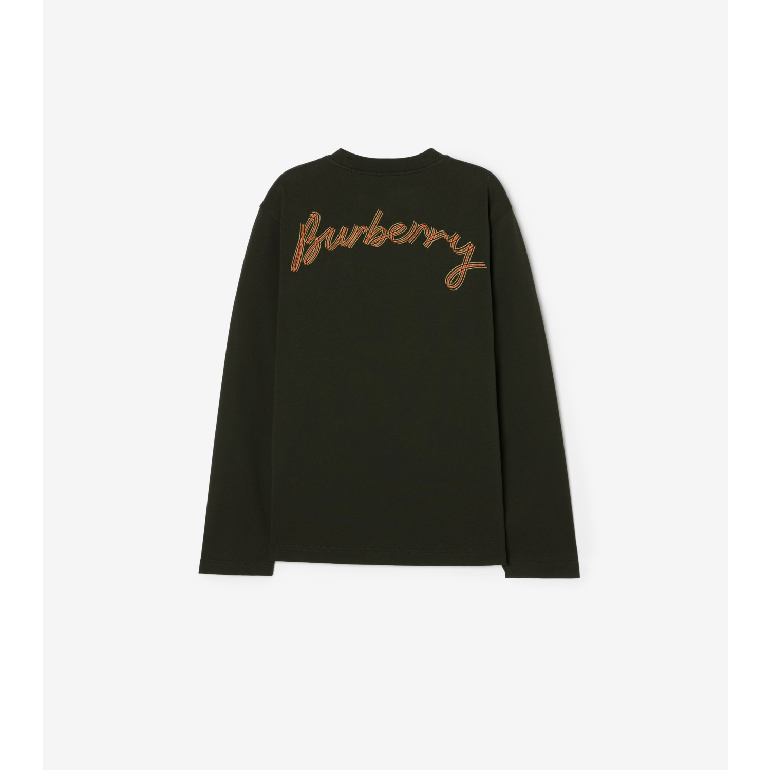 Long-sleeve Logo Cotton T-shirt in Marsh green - Men | Burberry