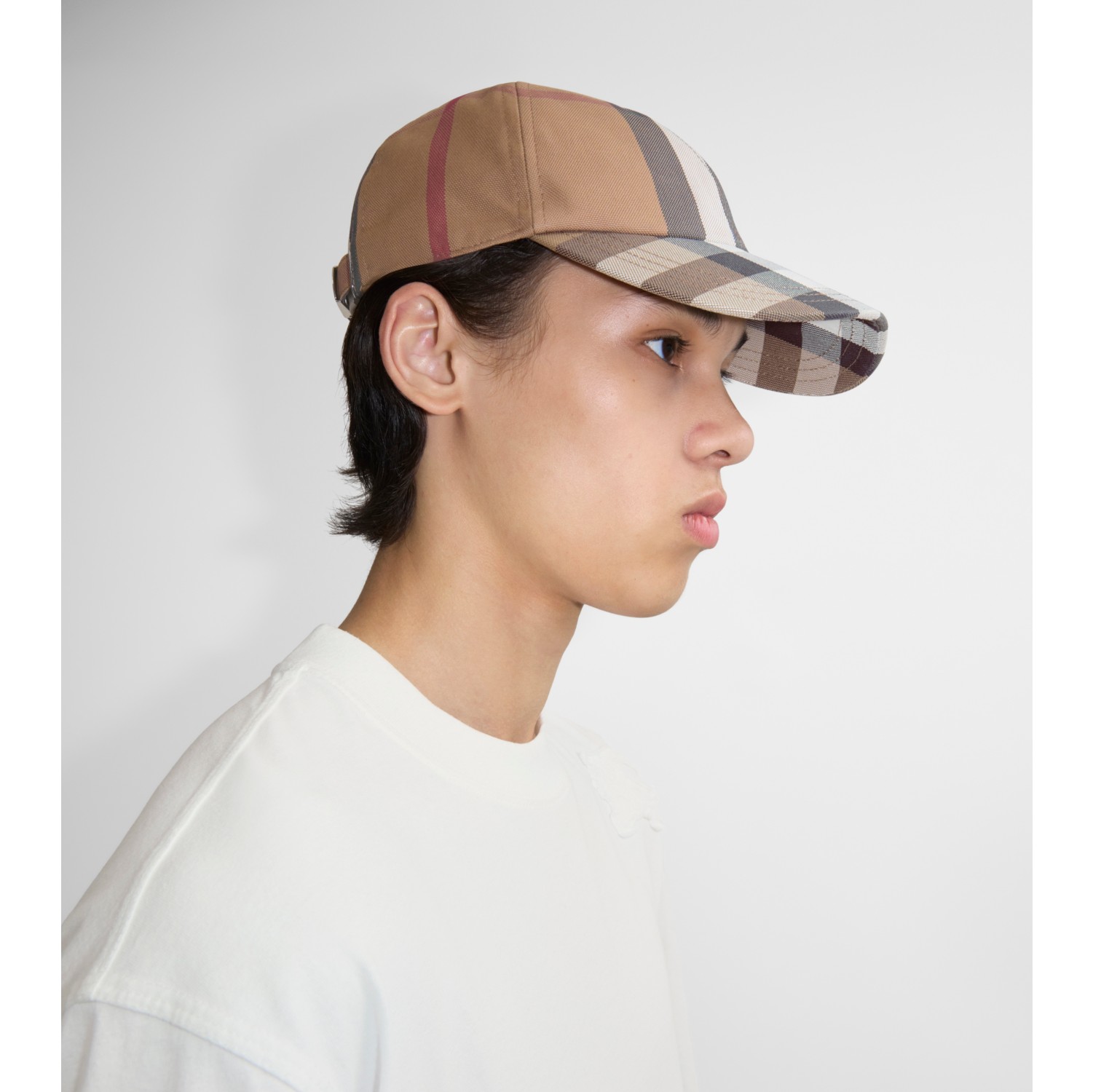 Check Cotton Baseball Cap