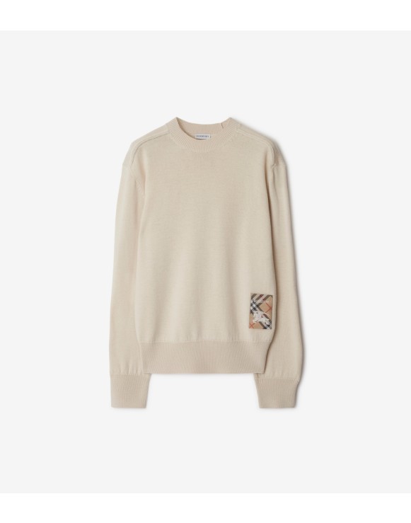 Check Label Wool Sweater