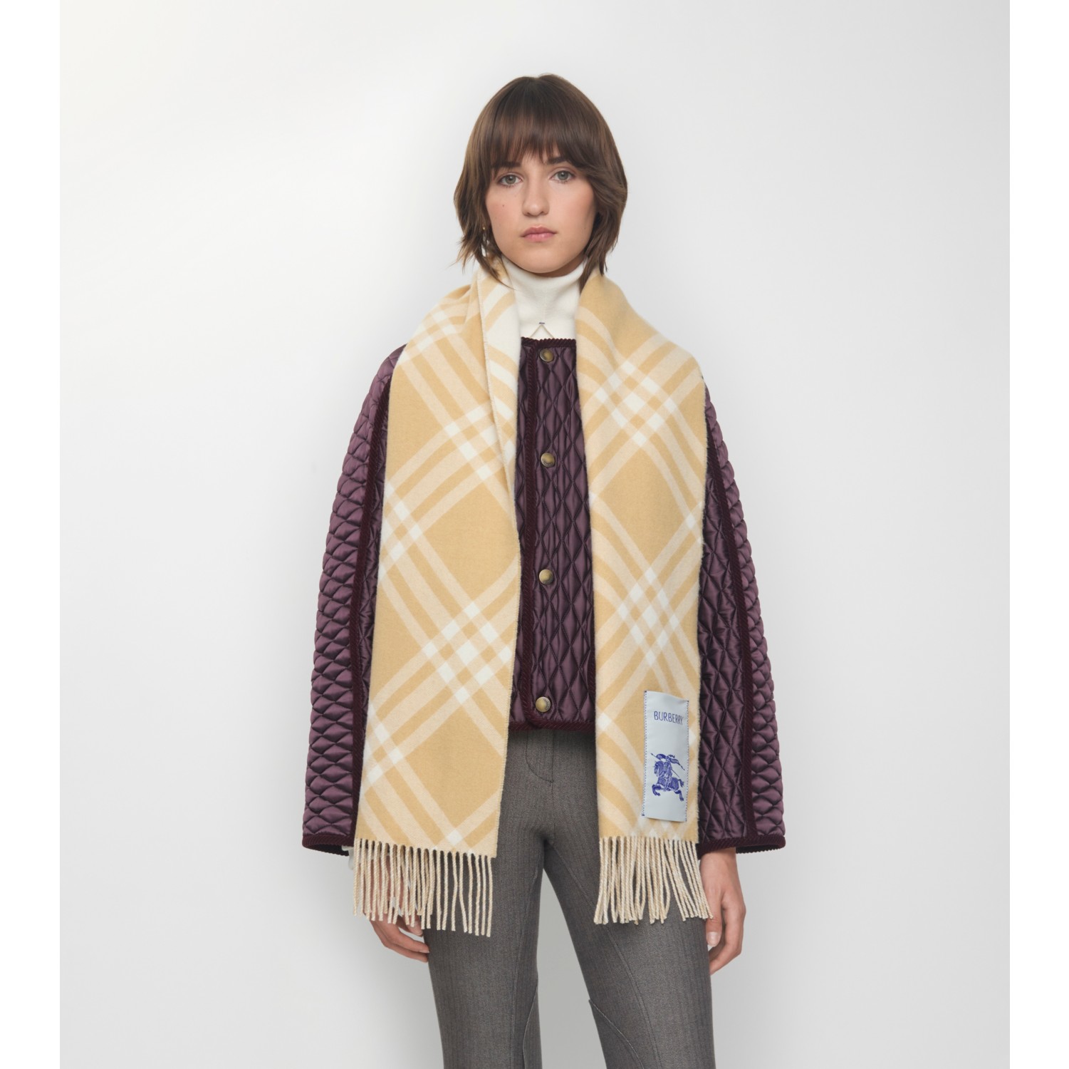 Check Cashmere Scarf