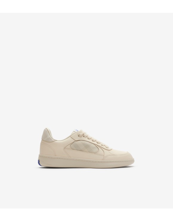 Leather and Check Terrace Sneakers​