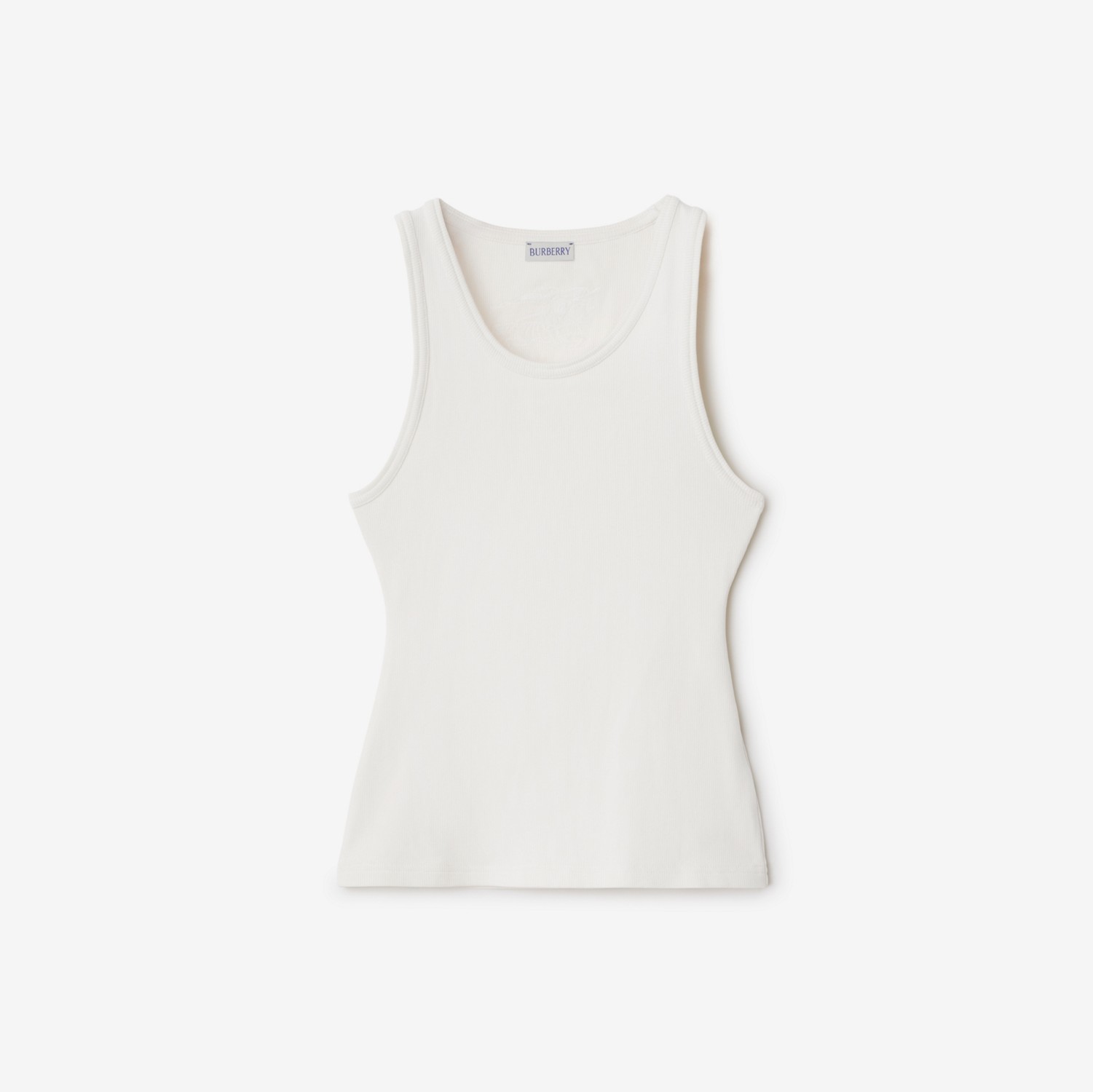 Stretch Cotton Vest in Salt - Women | Burberry® Official