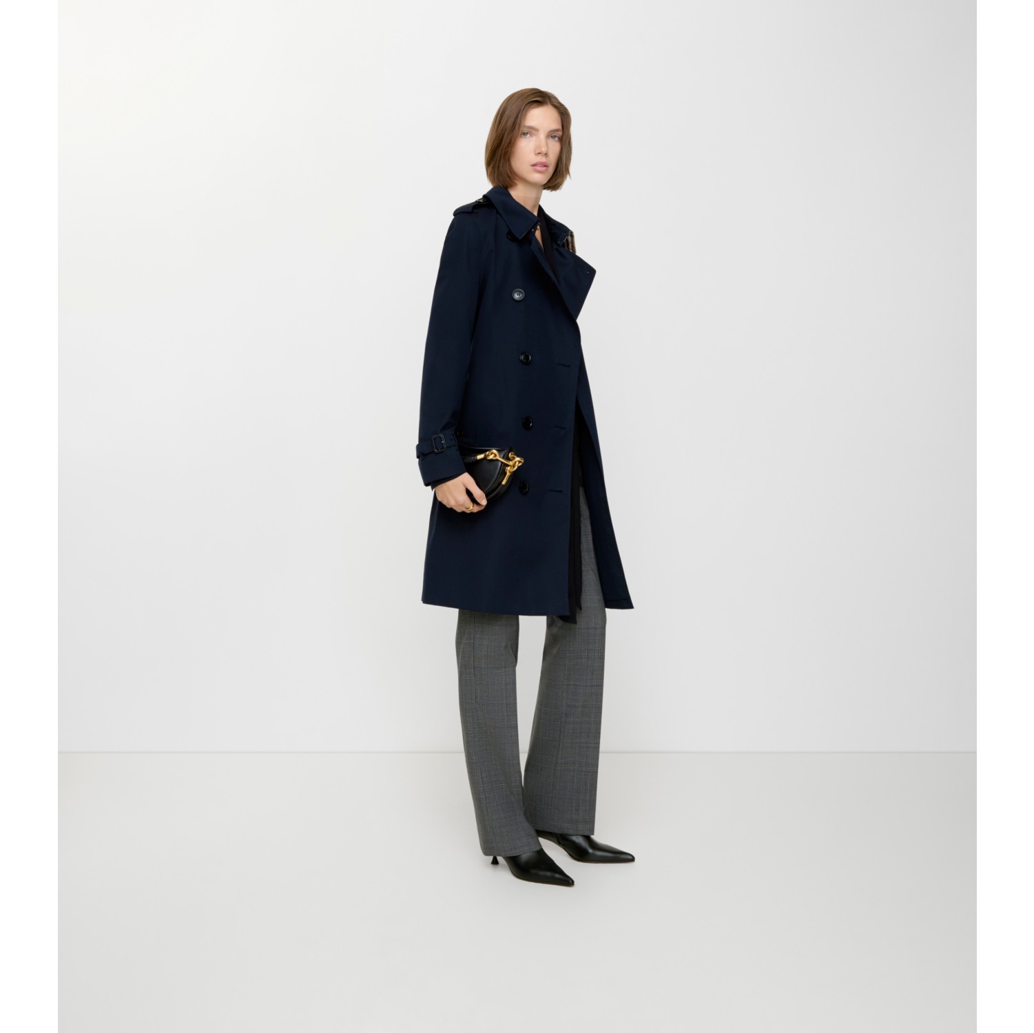 Mid-length Kensington Heritage Trench Coat in Coal blue - Women