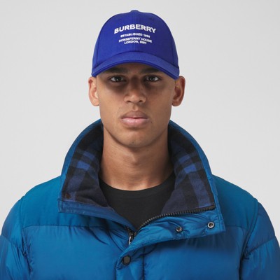 blue hooded puffer jacket