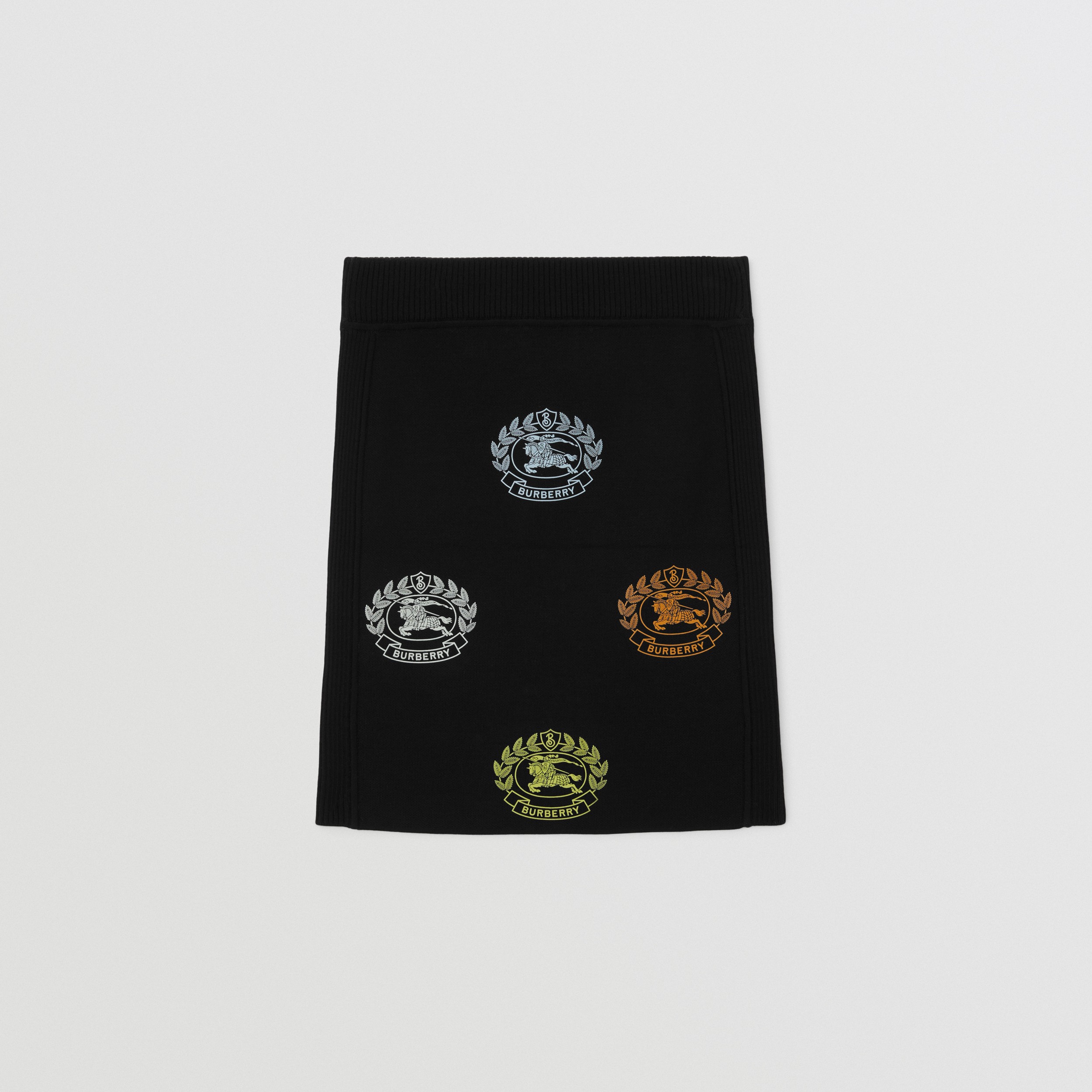 EKD Print Technical Wool Skirt in Black | Burberry® Official - 4