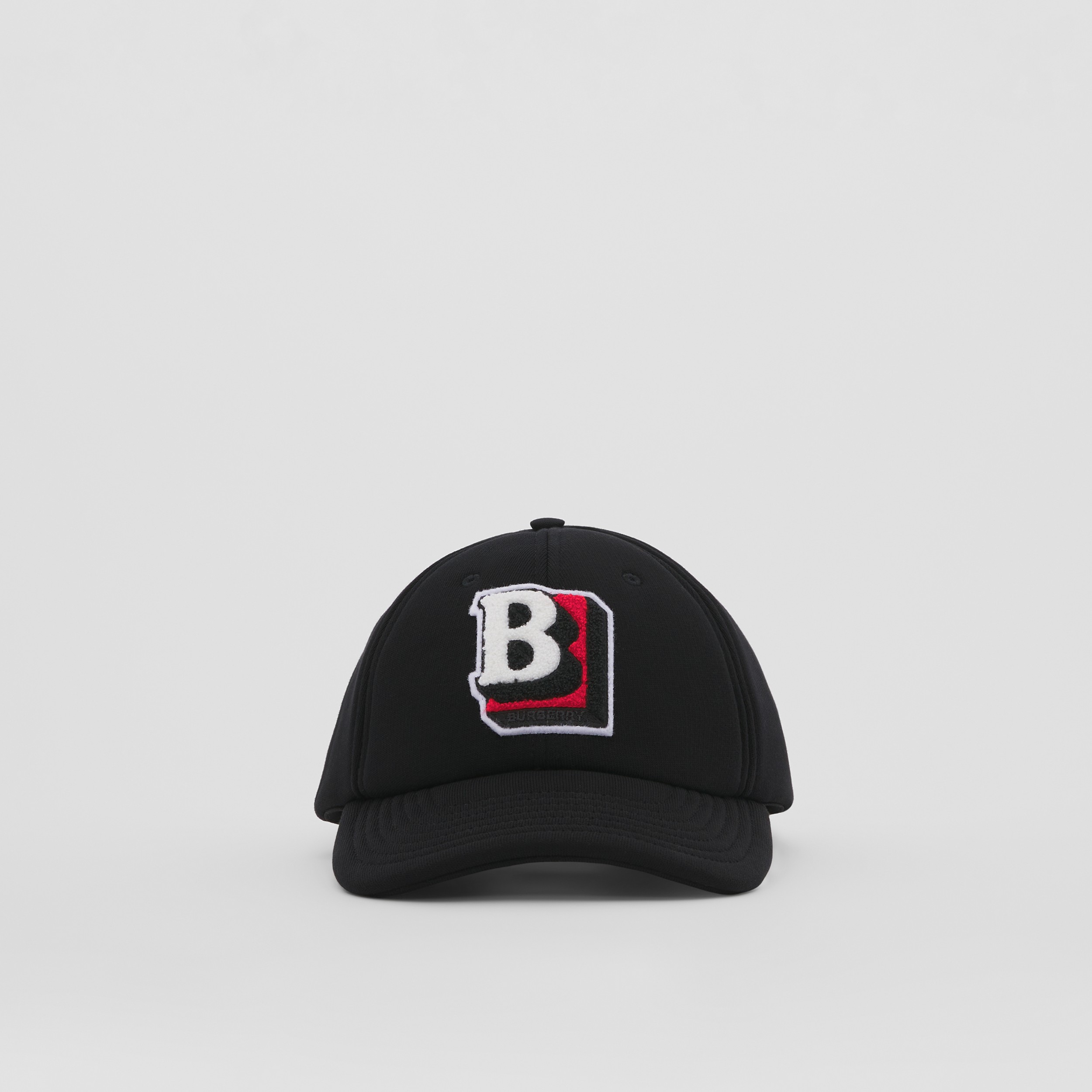 字母图案棉质棒球帽 (黑色 / 红色) | Burberry® 博柏利官网 - 1