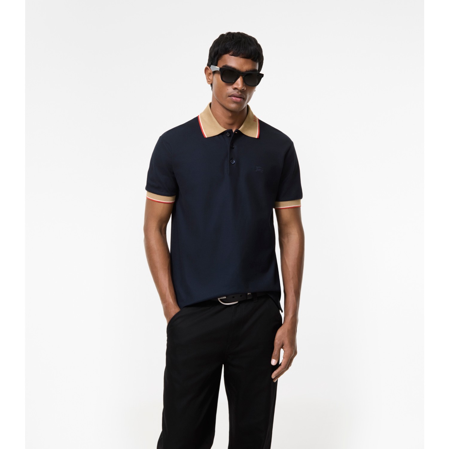 Logo Collar Cotton Polo Shirt
