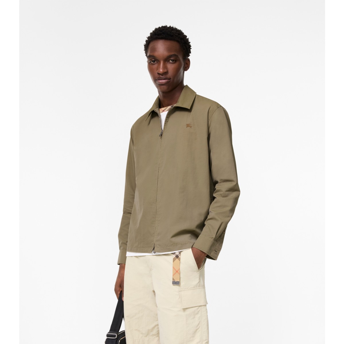  Embroidered Coated Nylon Overshirt