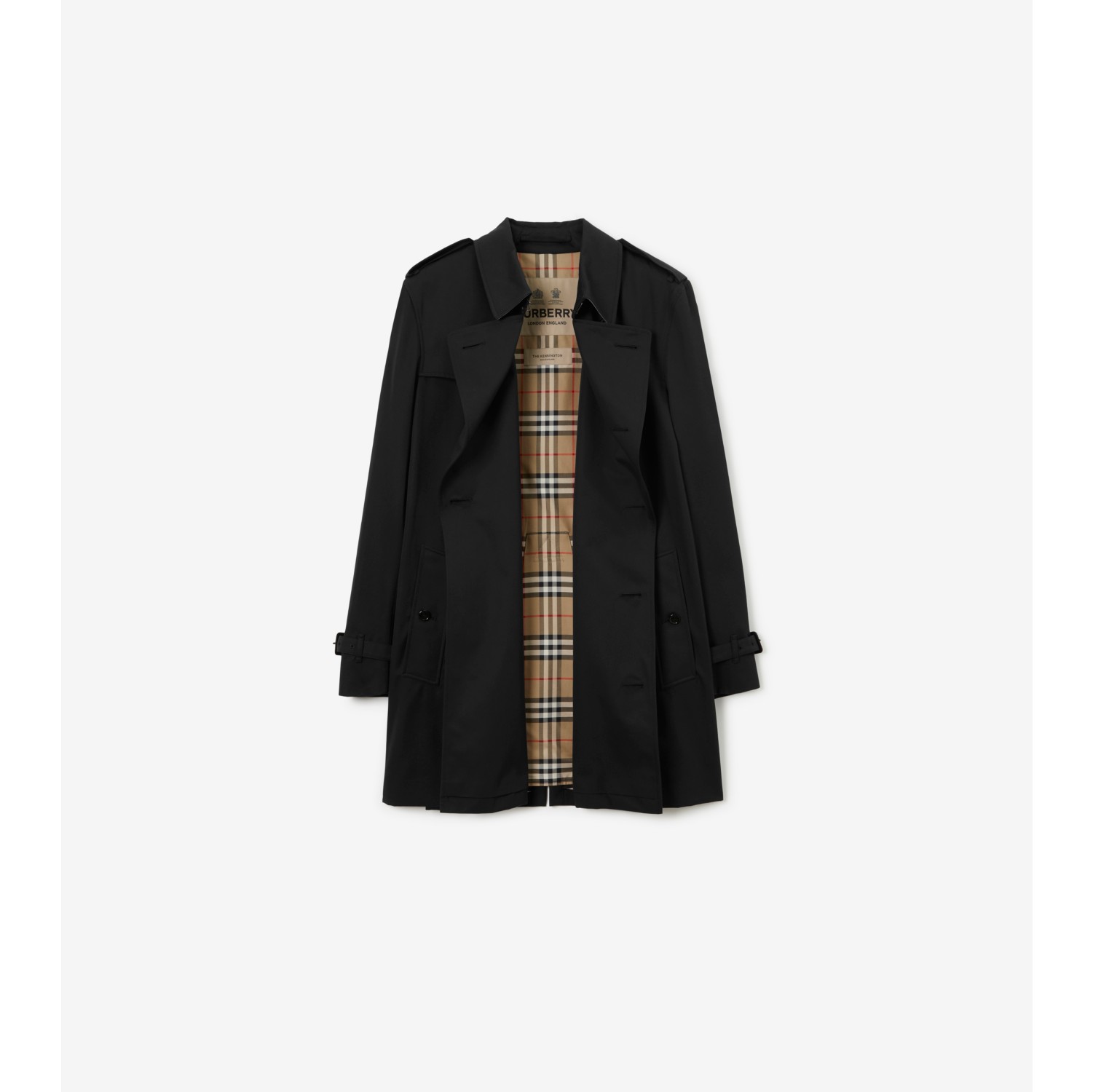 Trench H ritage court Kensington Noir Homme Site officiel Burberry