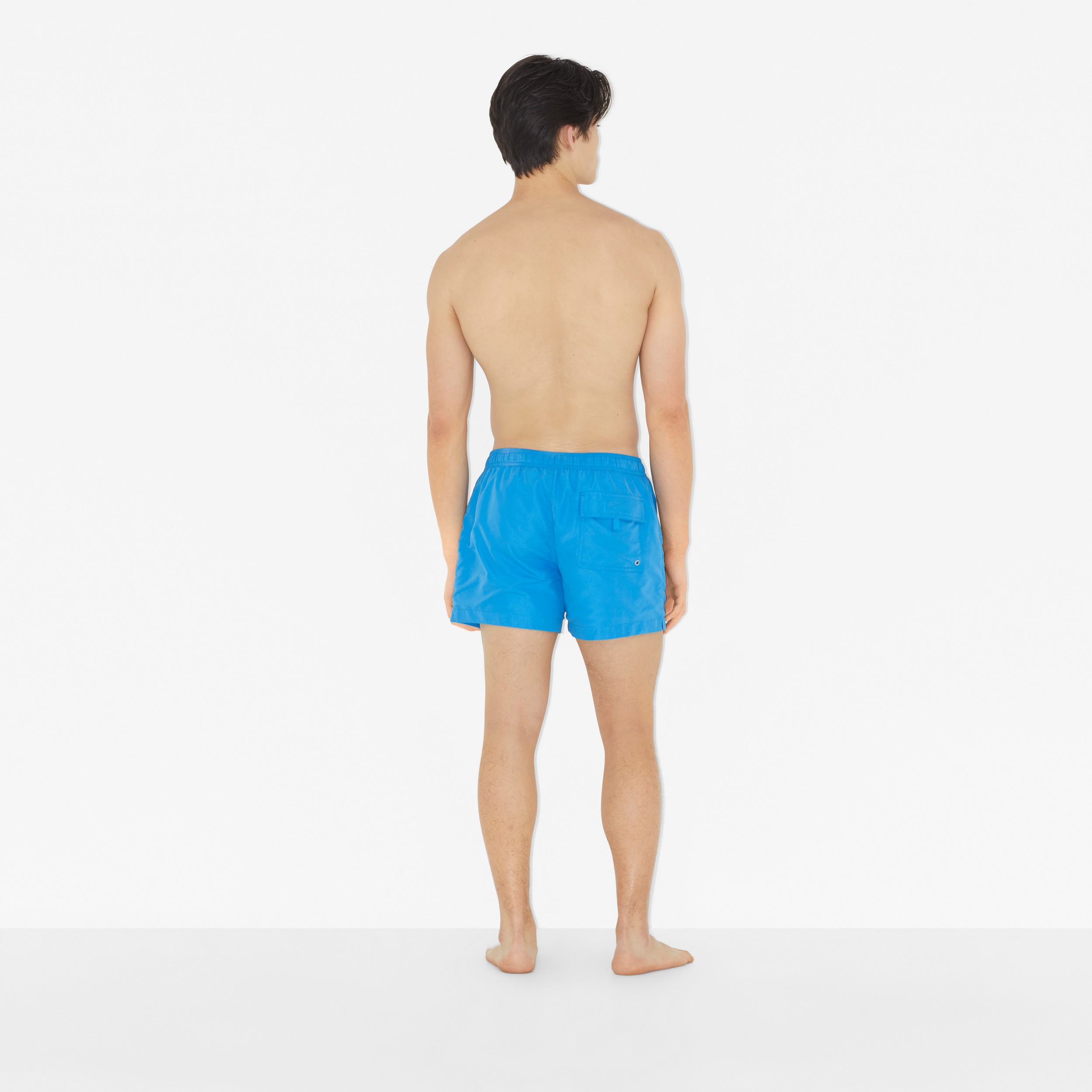 马术骑士徽标抽绳式游泳裤 (亮天蓝色) - 男士 | Burberry® 博柏利官网 - 4