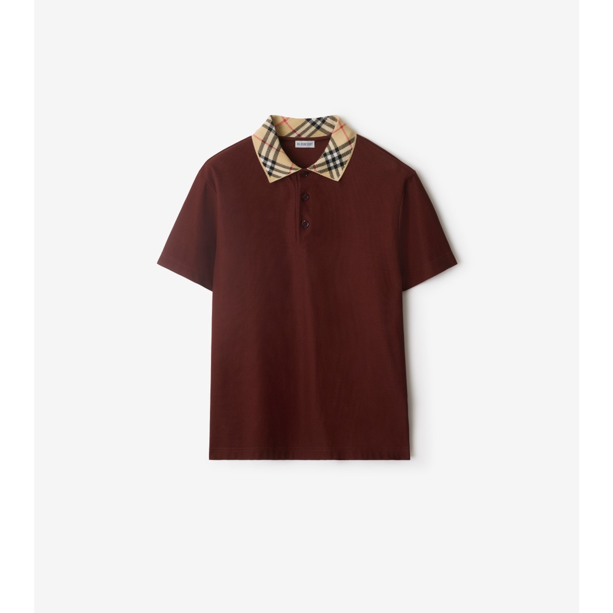  Check Collar Cotton Polo Shirt