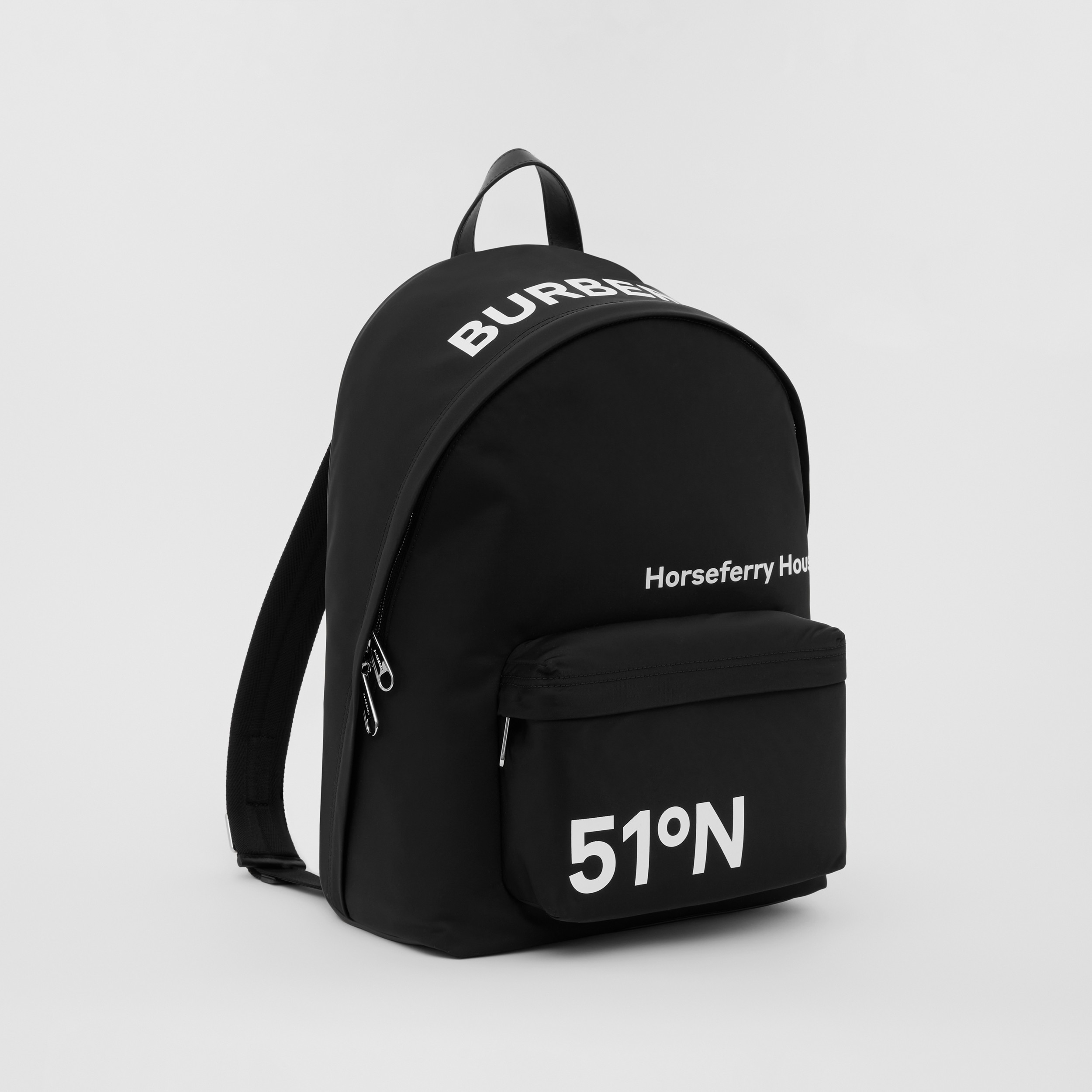Coordinates Print Nylon Backpack in Black/white - Men | Burberry® Official - 4