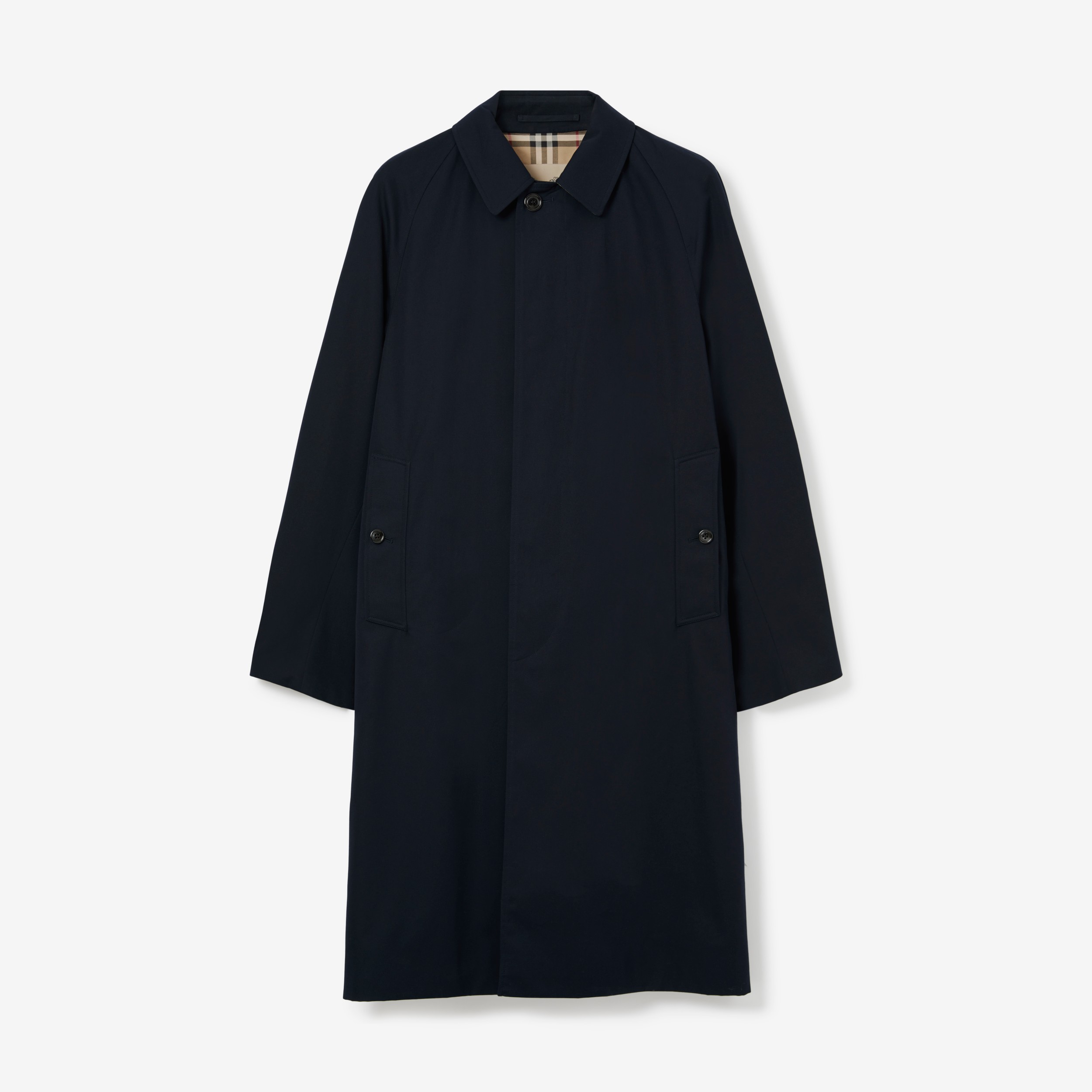 Long Camden Heritage Car Coat in Coal Blue - Men | Burberry® Official