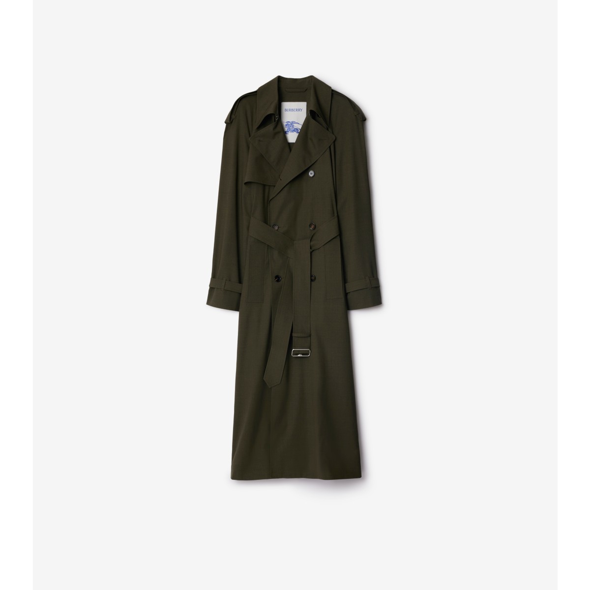 Burberry Check-plaid Reversible Trench Coat In Brown Melange