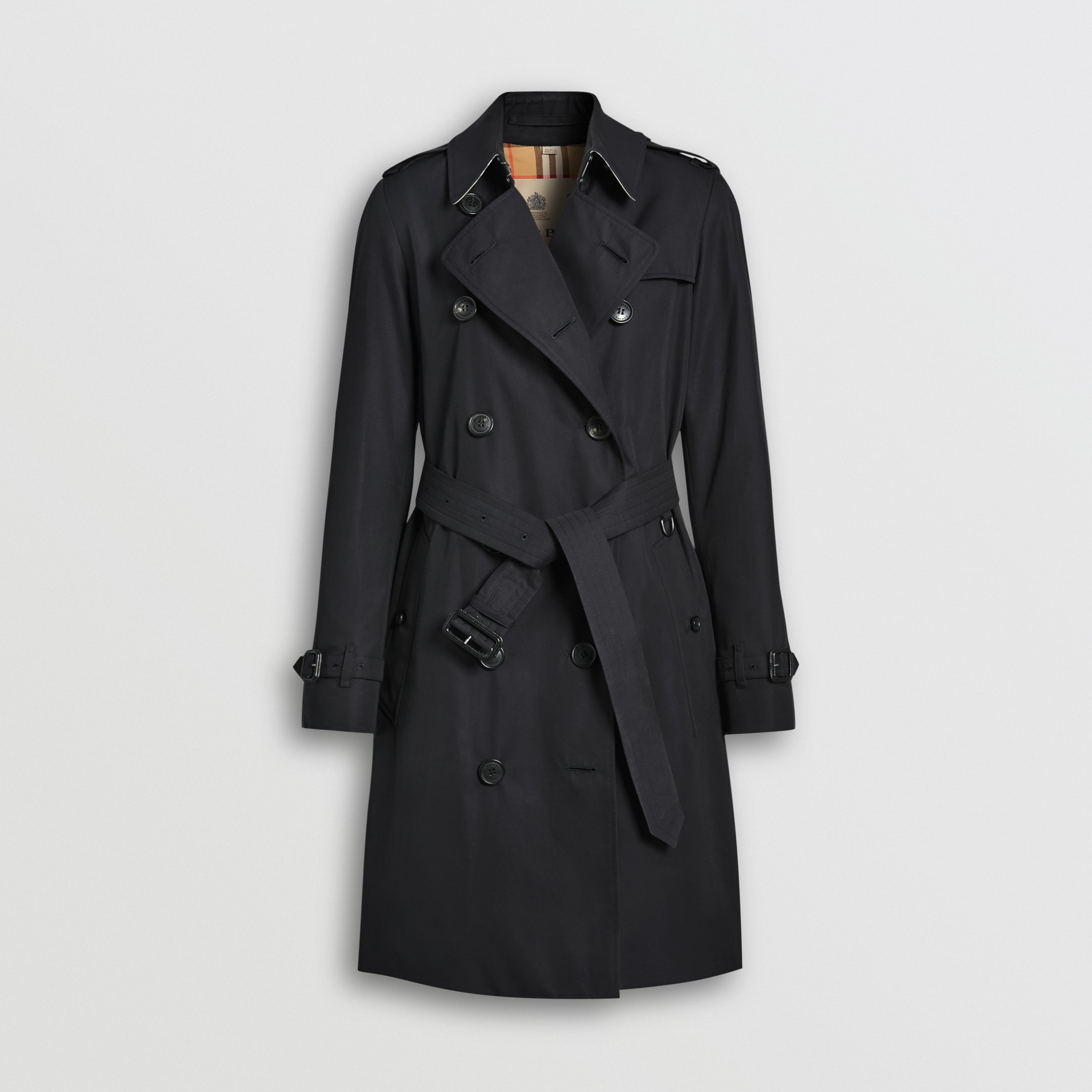 The Mid-length Kensington Heritage Trench Coat in Midnight | Burberry ...