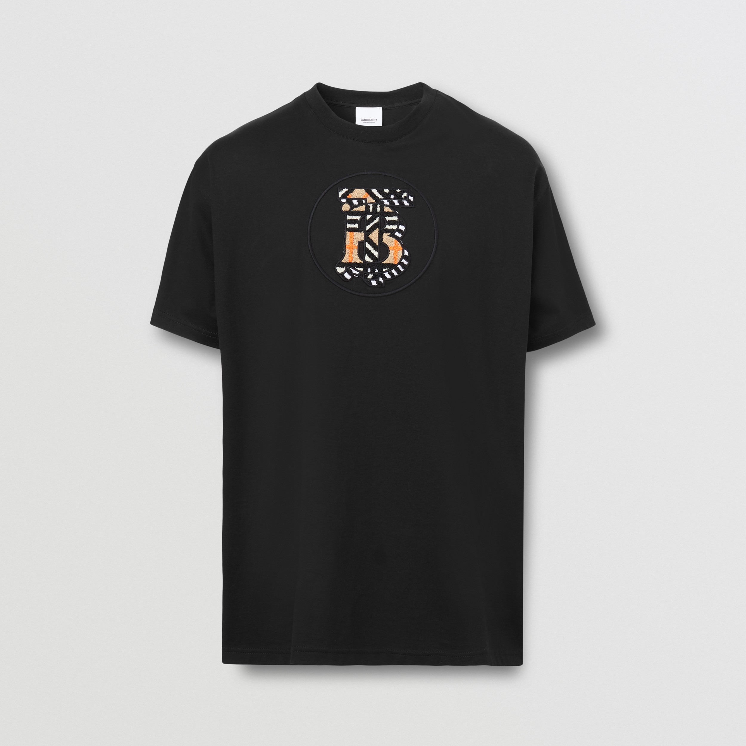 モノグラムモチーフ コットン オーバーサイズTシャツ (ブラック) - ウィメンズ | Burberry®公式サイト