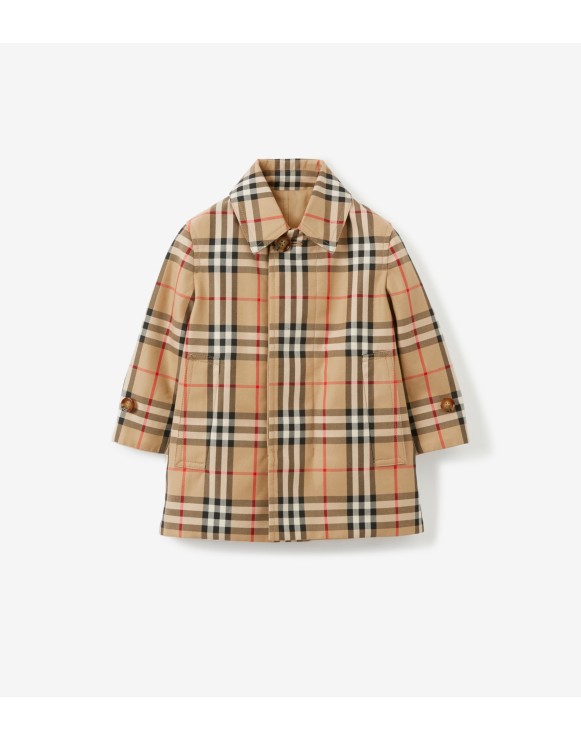 Paletot réversible en gabardine Check