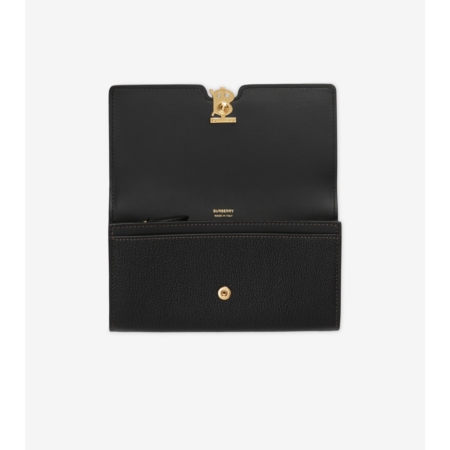 Grainy Leather TB Continental Wallet in Black - Women | Burberry® Official