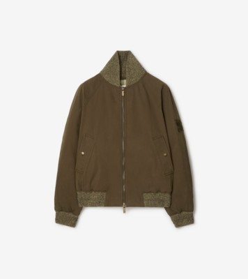 ギャバジン ボマージャケット (ソーングリーン) - メンズ | Burberry