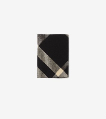 Tarjetero plegable Check Negro calico Hombre Lona Burberry oficial
