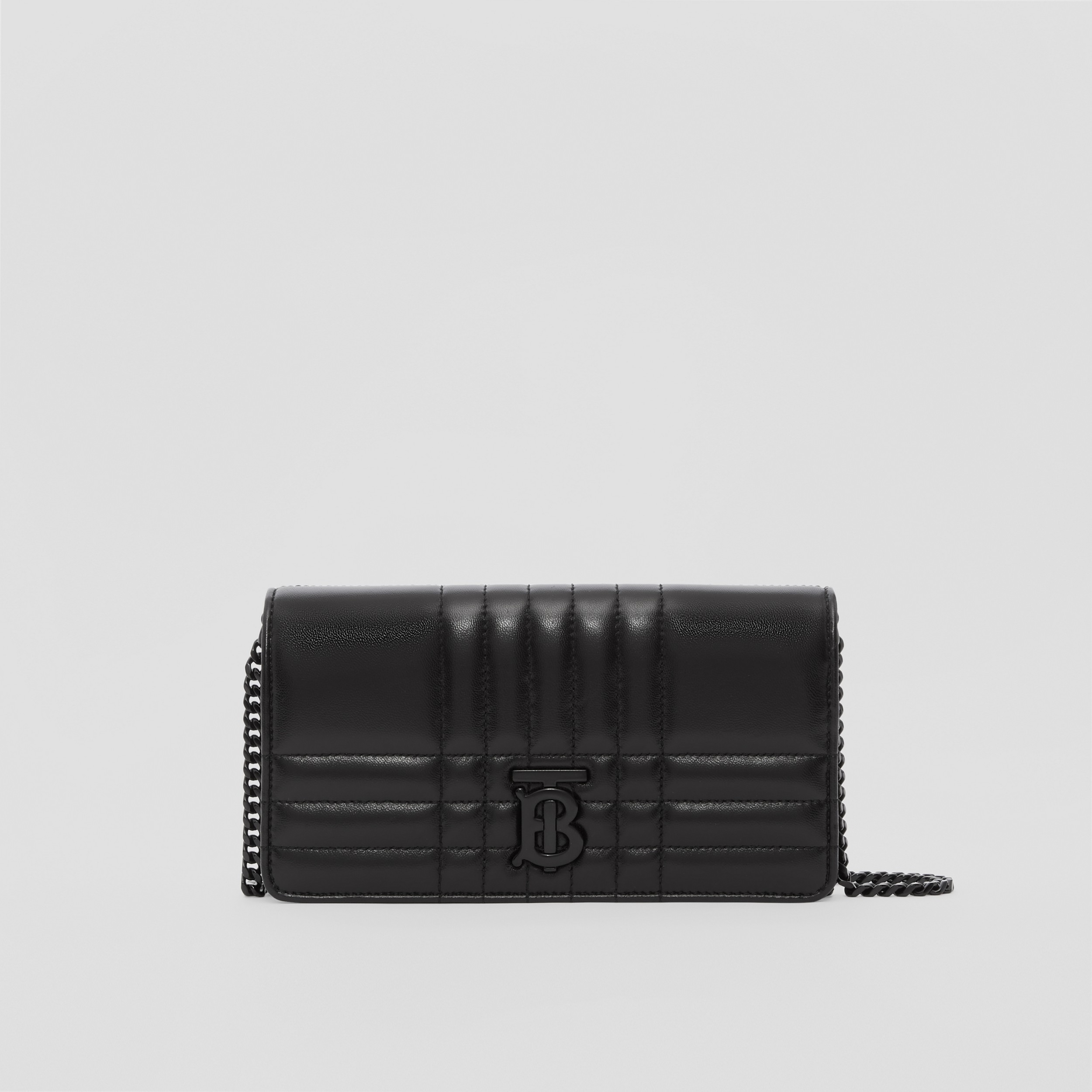 Quilted Leather Lola Wallet with Detachable Strap in Black/black - Women | Burberry® Official - 1
