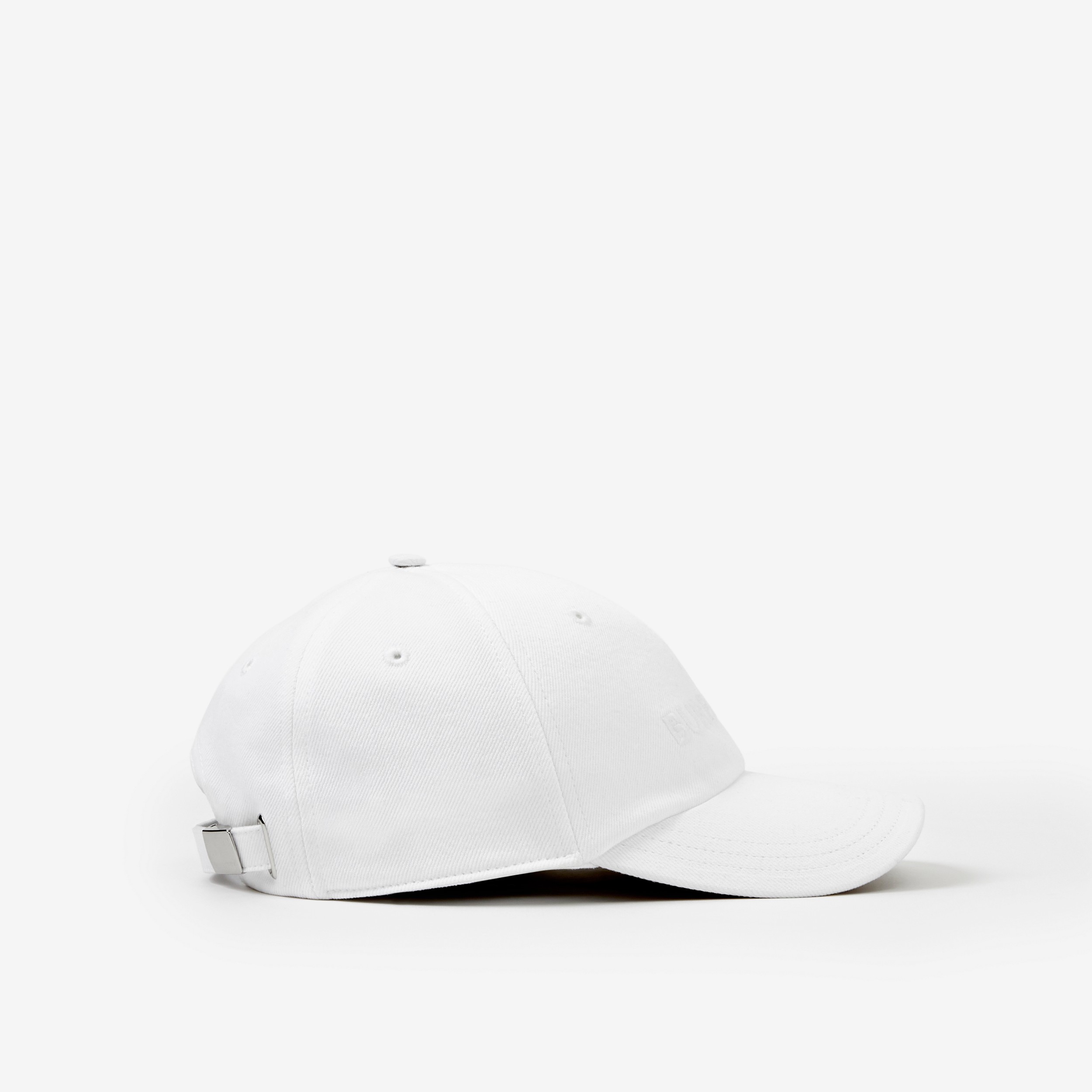 Embroidered Logo Denim Baseball Cap in White | Burberry® Official - 2