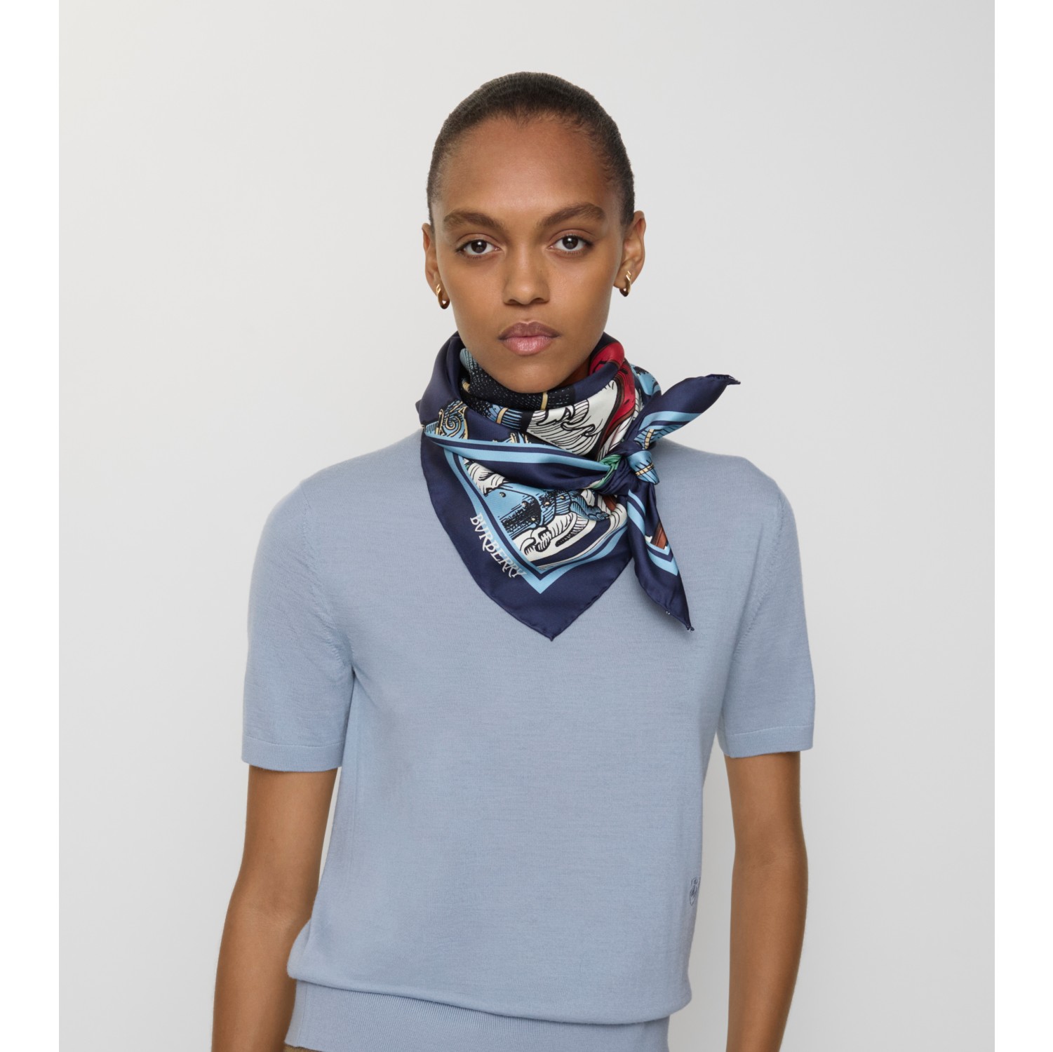 Etched Knight Silk Scarf
