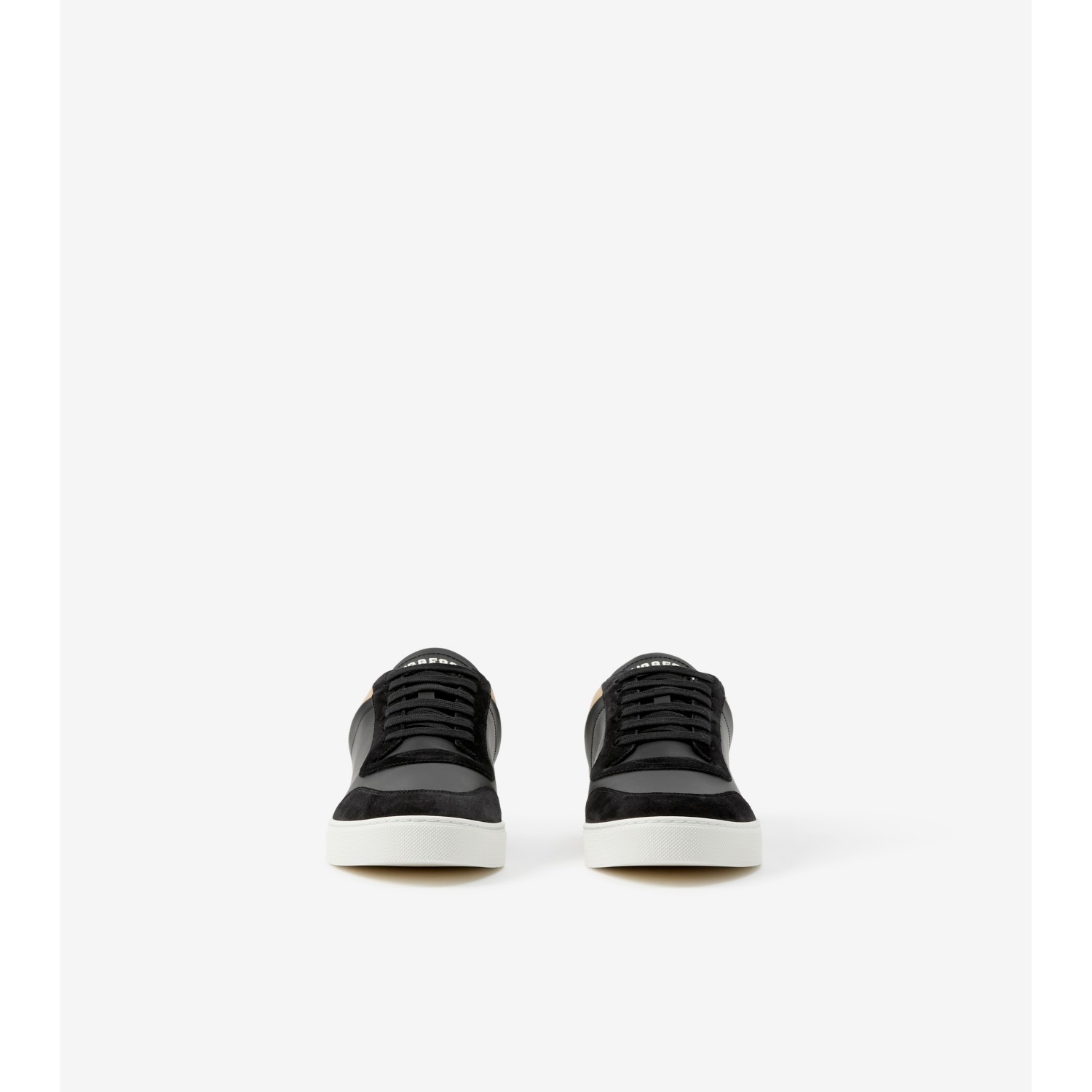 Leather, Suede and Check Sneakers - thumbnail 7