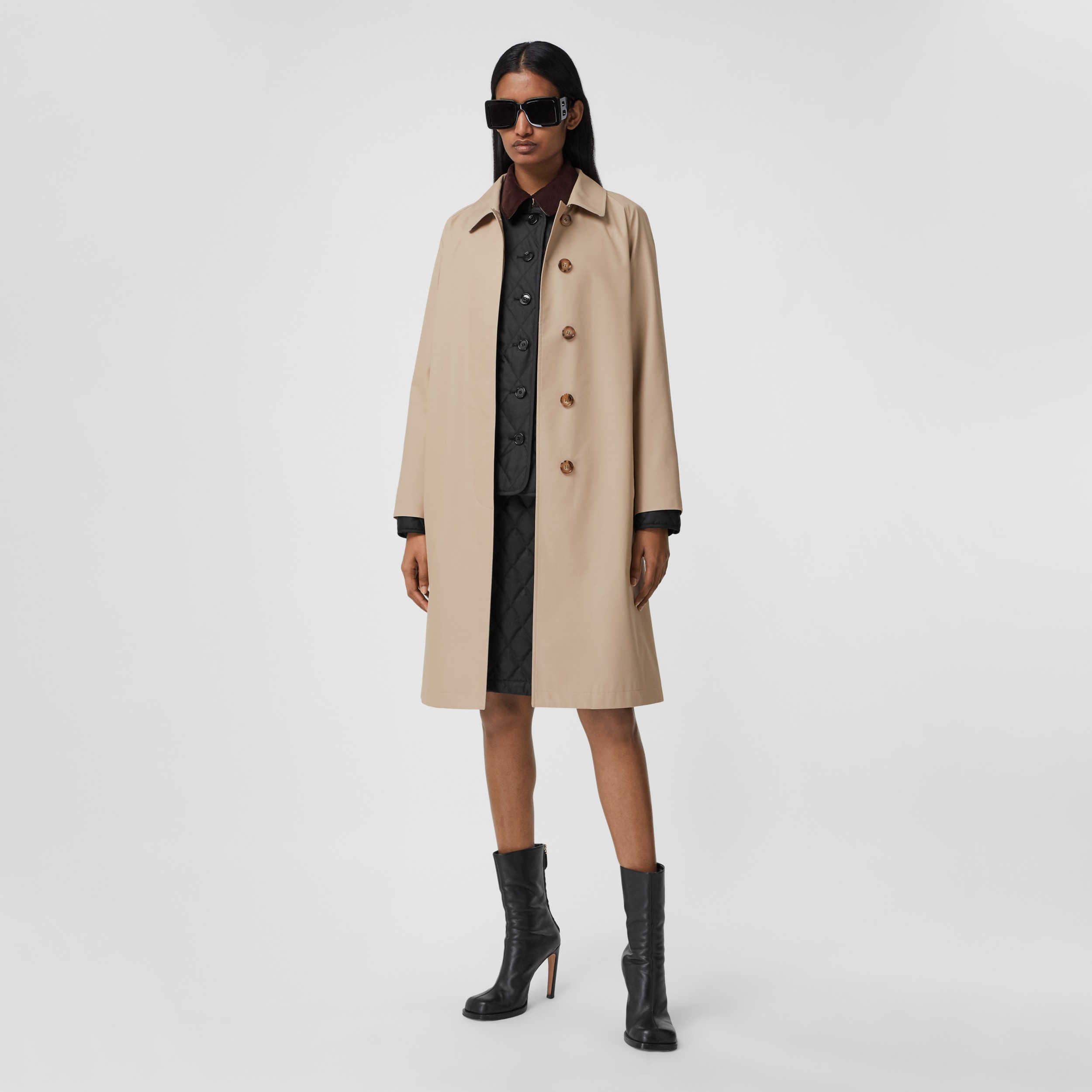 Technical Cotton Car Coat in Soft Fawn - Women | Burberry United States